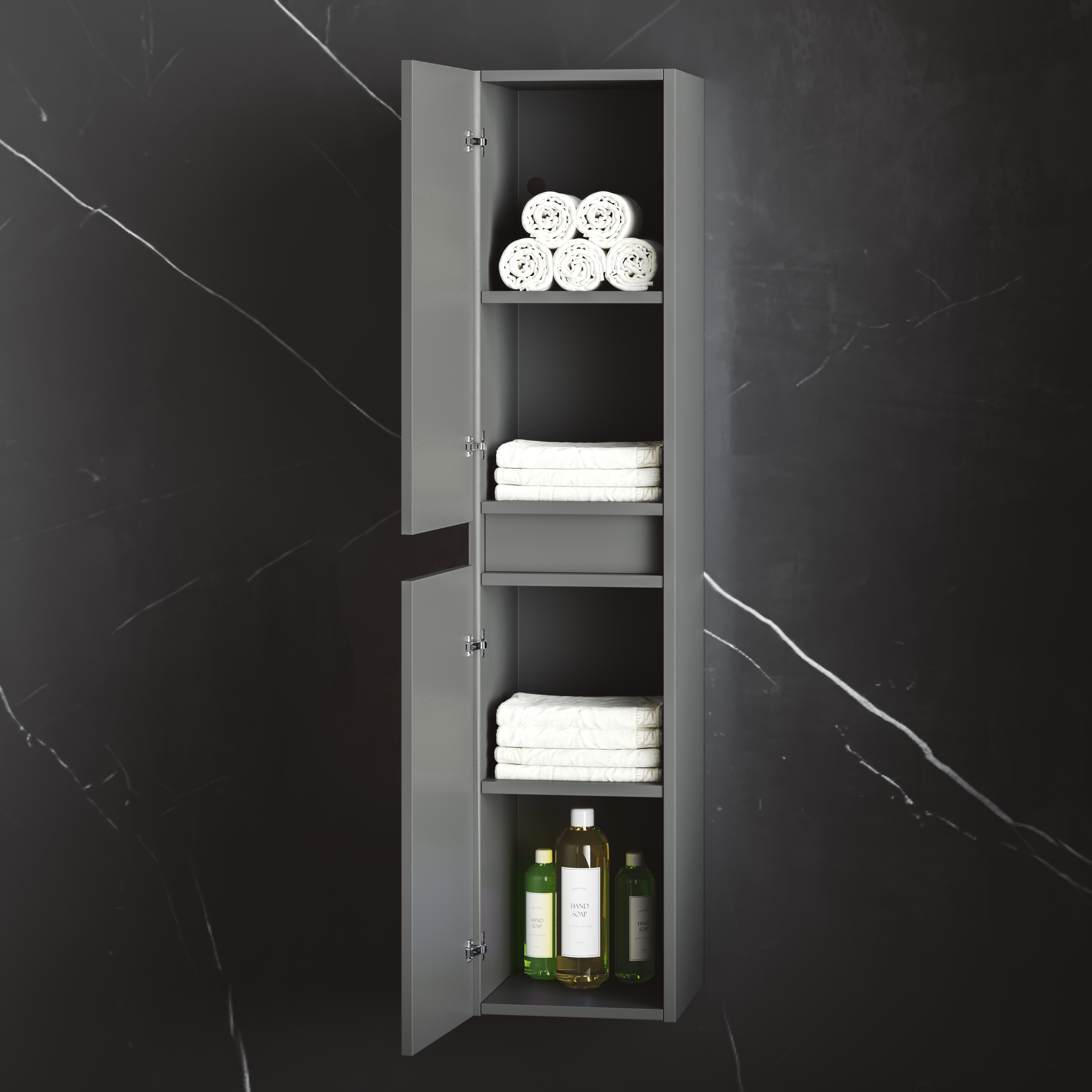 Isla/Freddie 1200mm Wall Mounted Tall Storage Cabinet