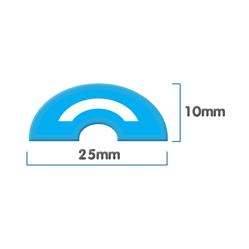Uniblade Chameleon Grey Rubber Threshold Wet Room Floor Seal - 1200mm