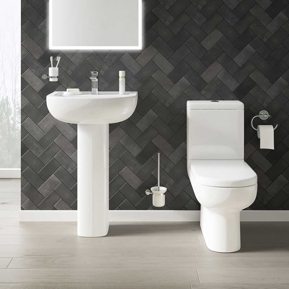 Harbour Grace 550mm 1 Tap Hole Basin & Pedestal