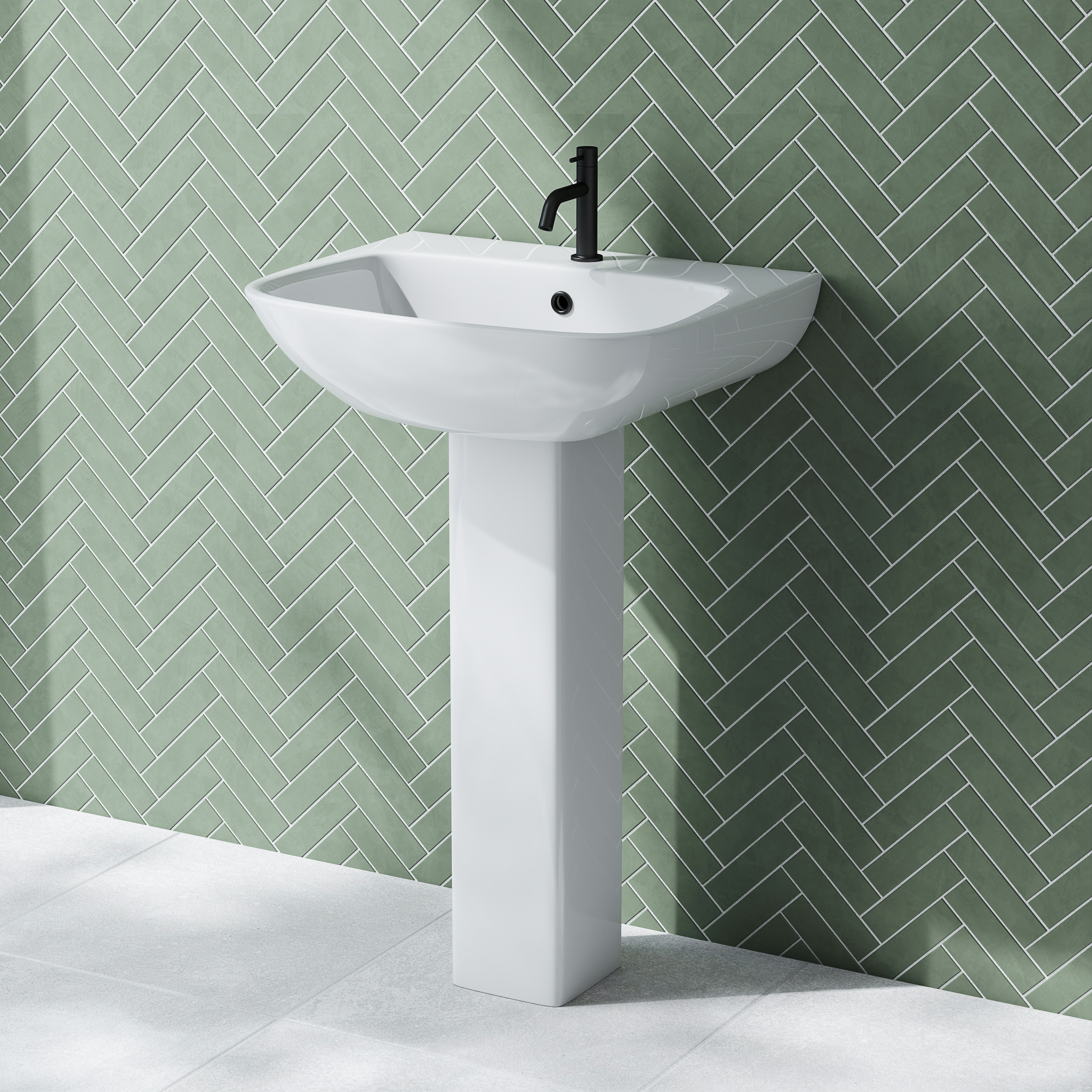 Emily Modern Bathroom Suite with Rimless Toilet & Front Bath Panel