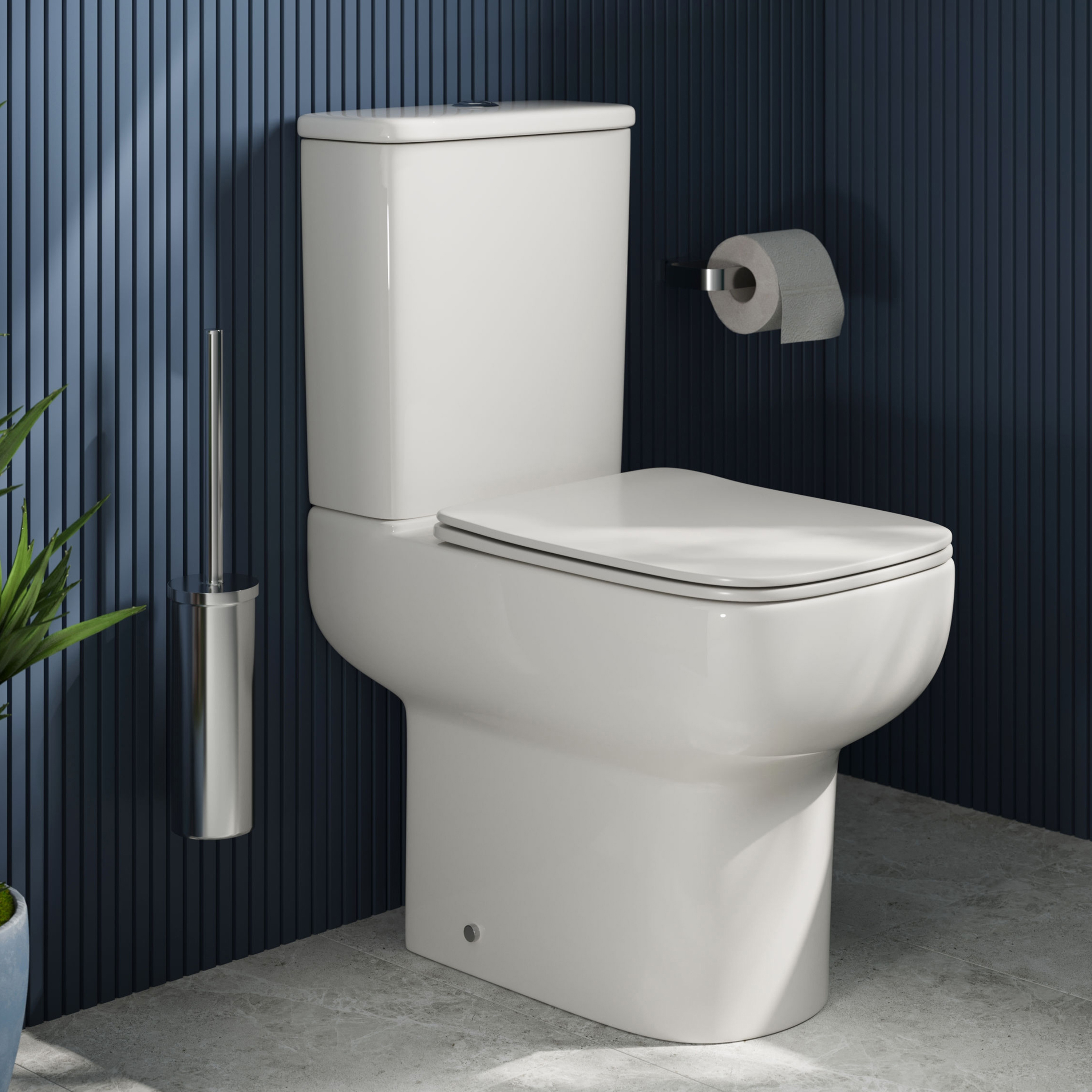 Harbour Icon Rimless Comfort Height Close Coupled Toilet & Soft Close Seat