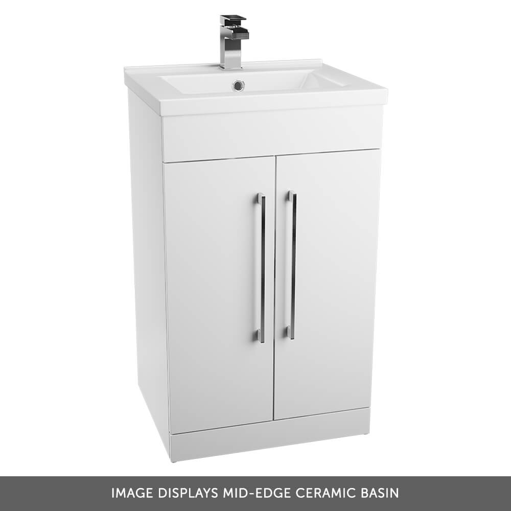 Vellamo Aspire 1000mm 2 Door Combination Basin & Toilet Unit - Gloss White