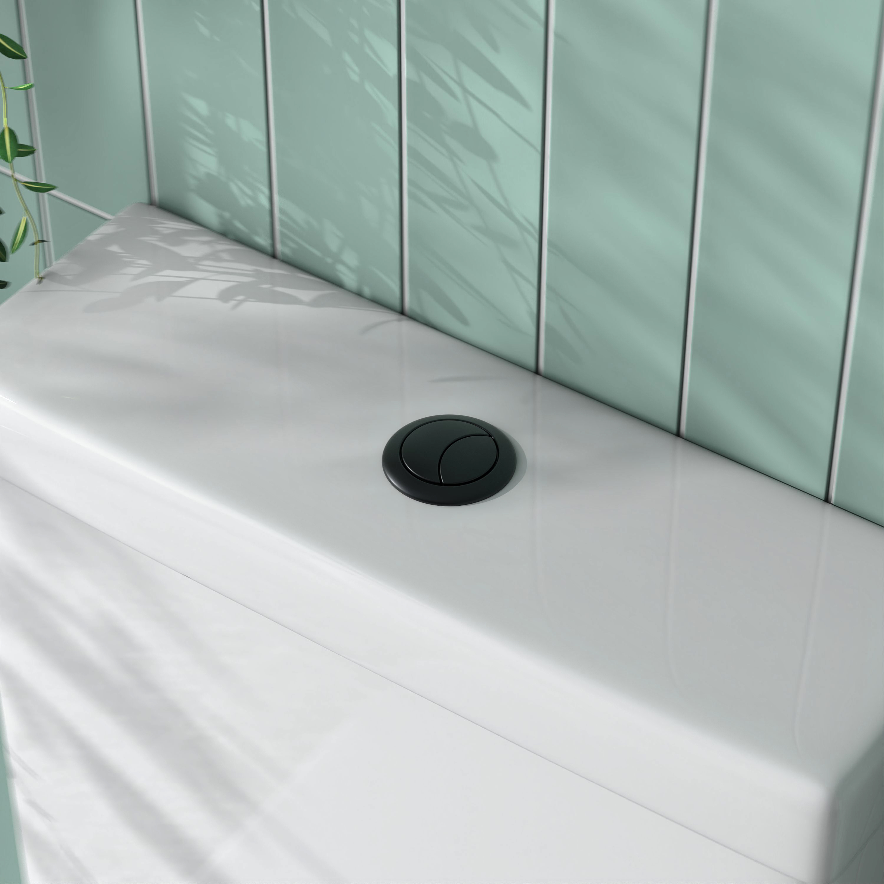 Harbour Cistern Flush Button 38mm - Matt Black