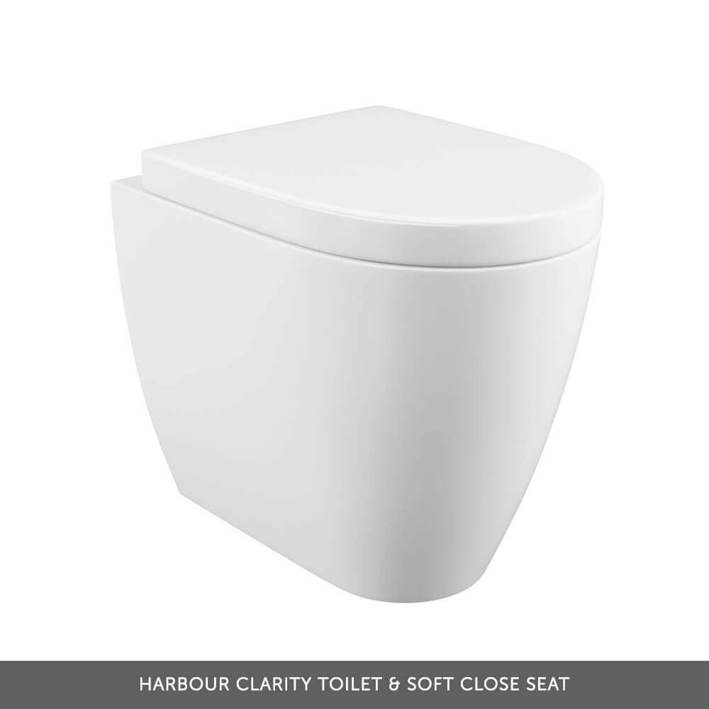 Vellamo Aspire 1000mm 2 Door Combination Basin & Toilet Unit - Gloss White