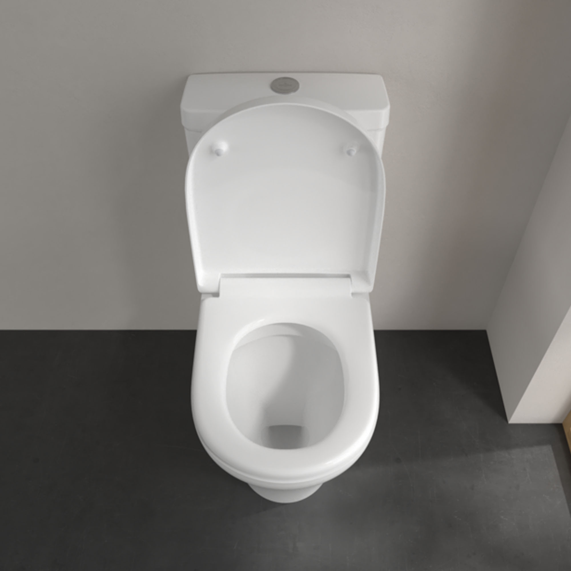 Villeroy & Boch O.novo Comfort Height Rimless Closed Coupled Toilet with Soft Close Toilet Seat