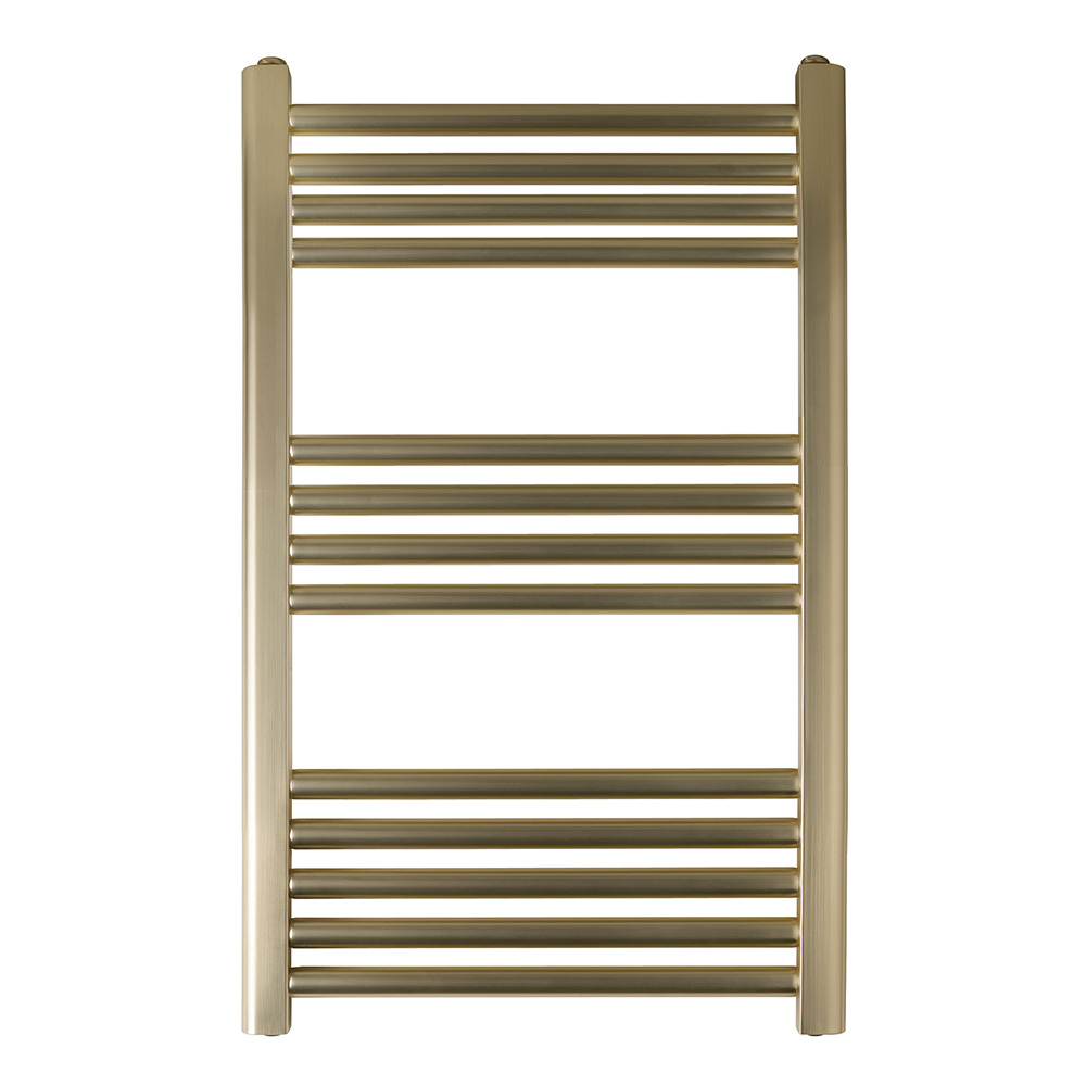 EliteHeat Steel Ladder Heated Towel Rail 25mm Bars - Brushed Brass - 7 Sizes