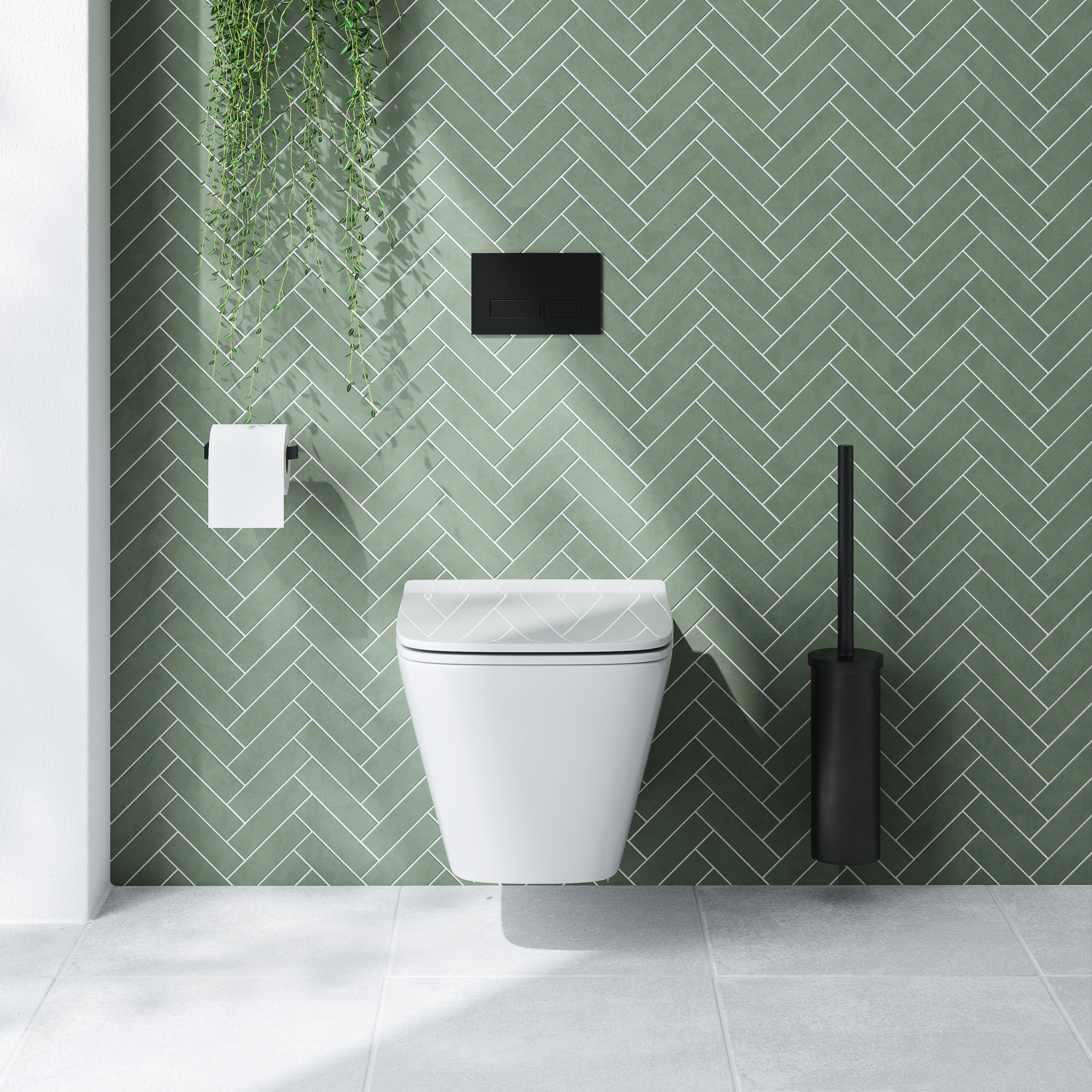 Emily Rimless Short Projection Wall Hung Toilet & Slimline Soft Close Seat