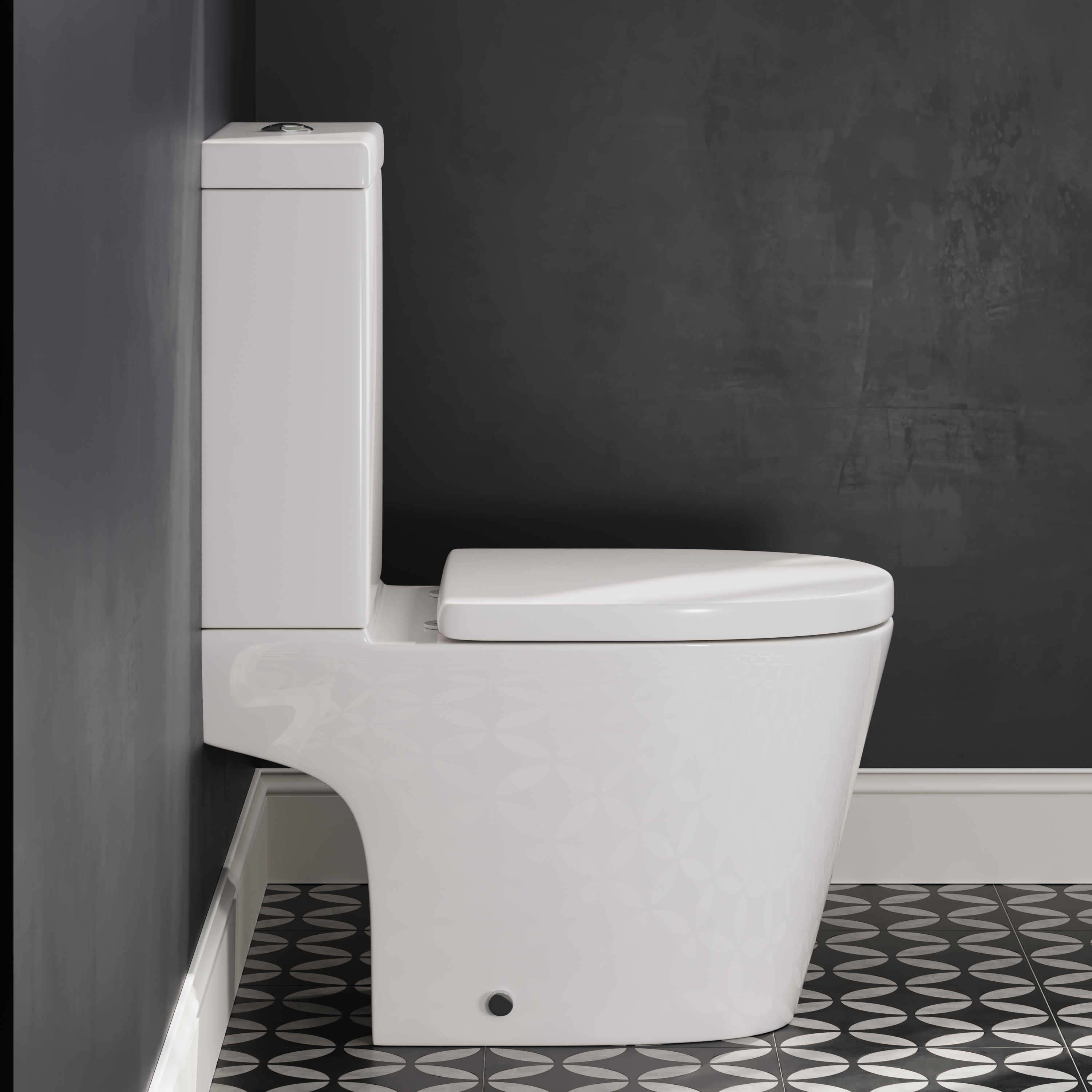 Harbour Clarity Close Coupled Rimless Toilet & Soft Close Seat