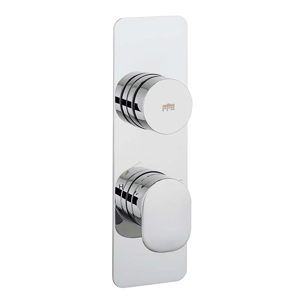 Crosswater Dial Pier Concealed Thermostatic 1 Outlet Shower Valve - Portrait