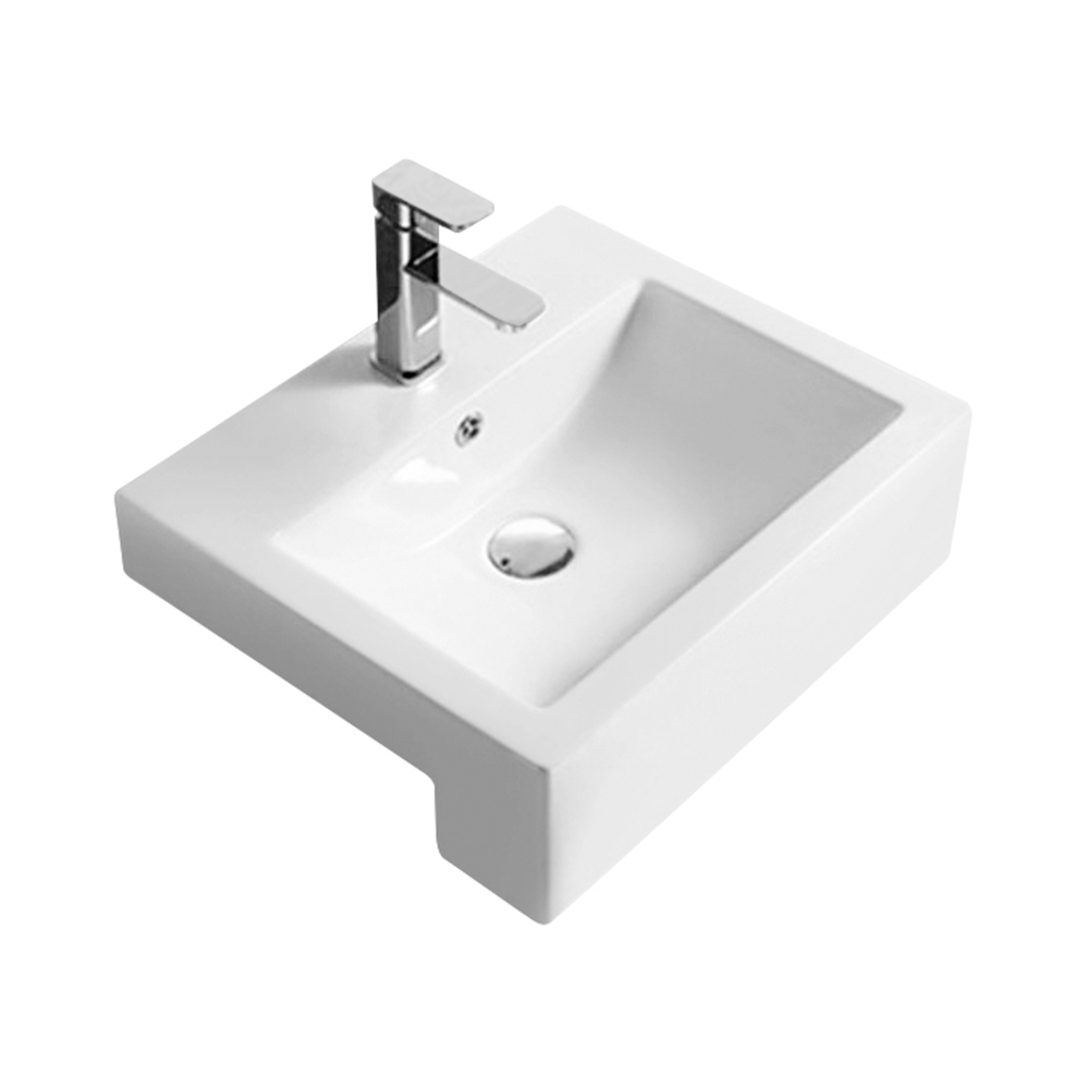 Hudson Reed 530mm Square Semi-Recessed Countertop Basin