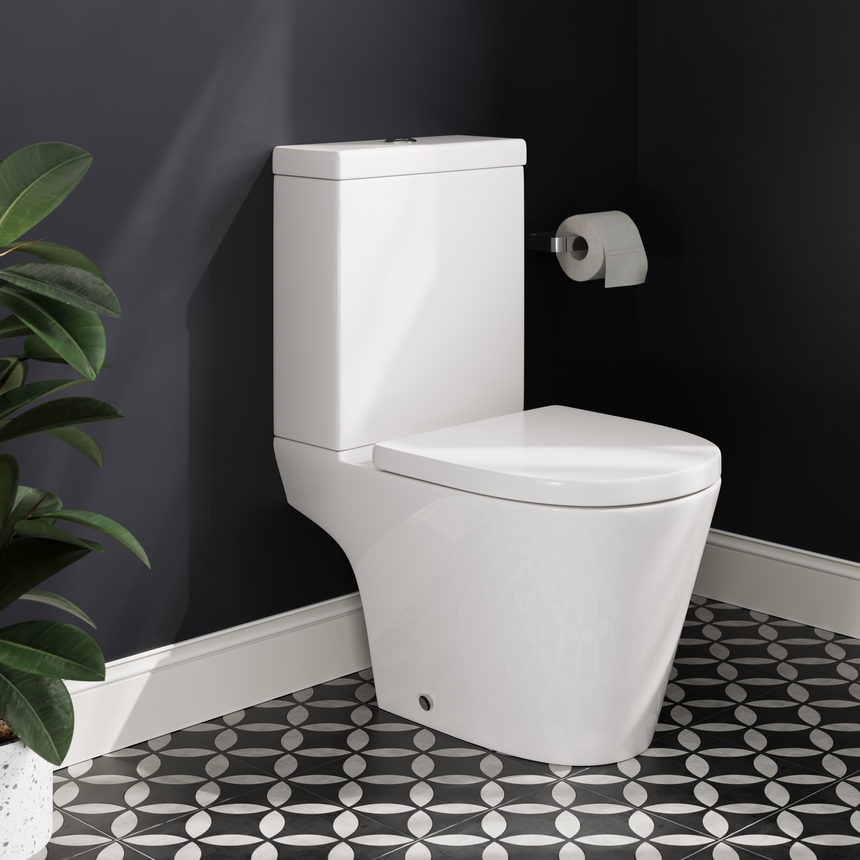 Harbour Clarity Close Coupled Rimless Toilet & Soft Close Seat