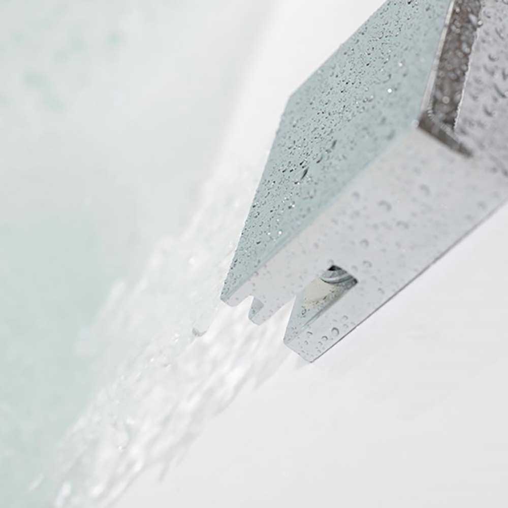 Elijah Concealed Shower Valve with Fixed Head, Slide Rail Kit & Overflow Bath Filler