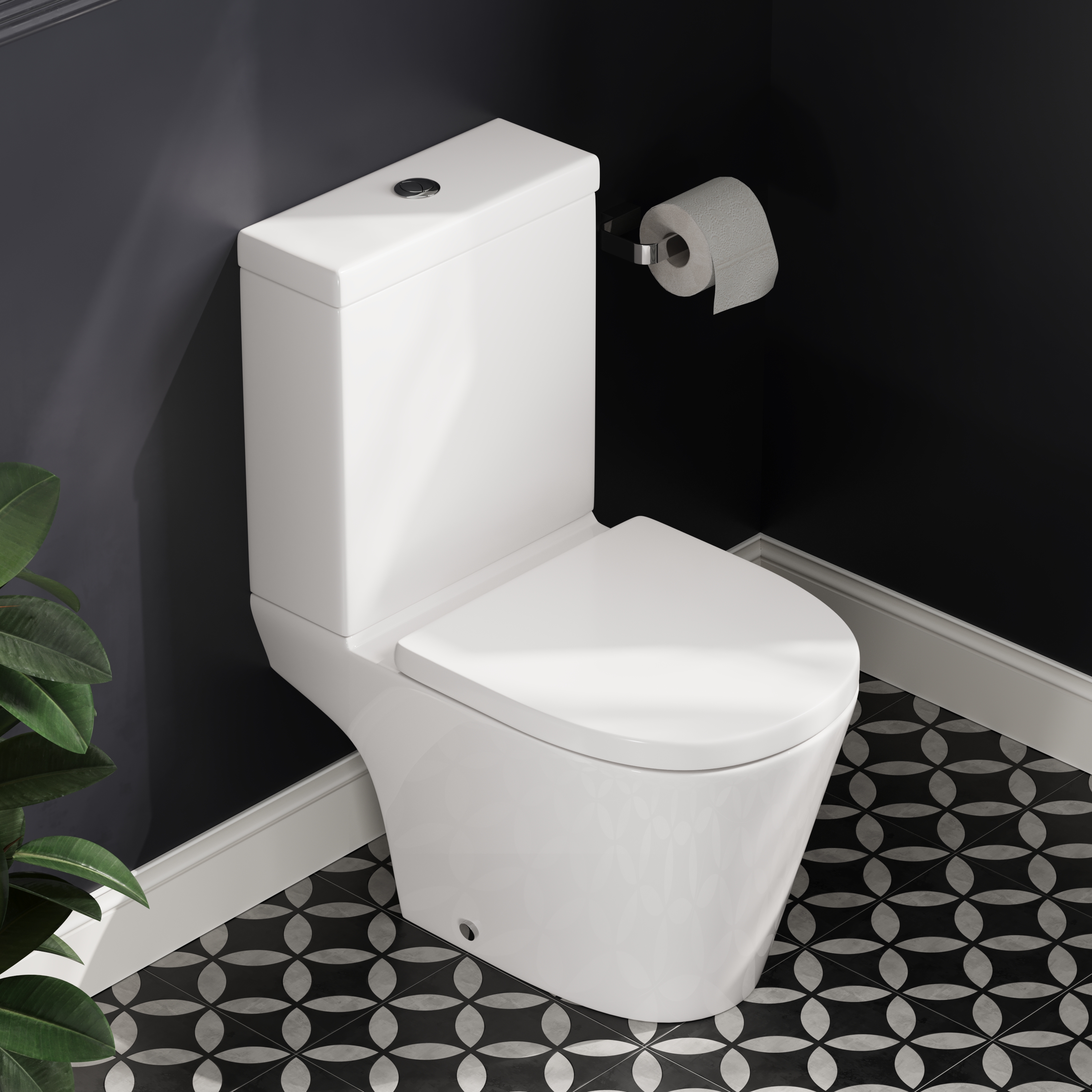 Harbour Clarity Close Coupled Rimless Toilet & Soft Close Seat