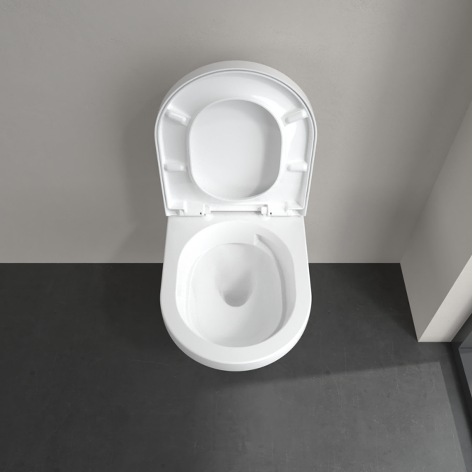 Villeroy & Boch Architectura TwistFlush Rimless Wall Mounted Toilet with Soft Close Toilet Seat 