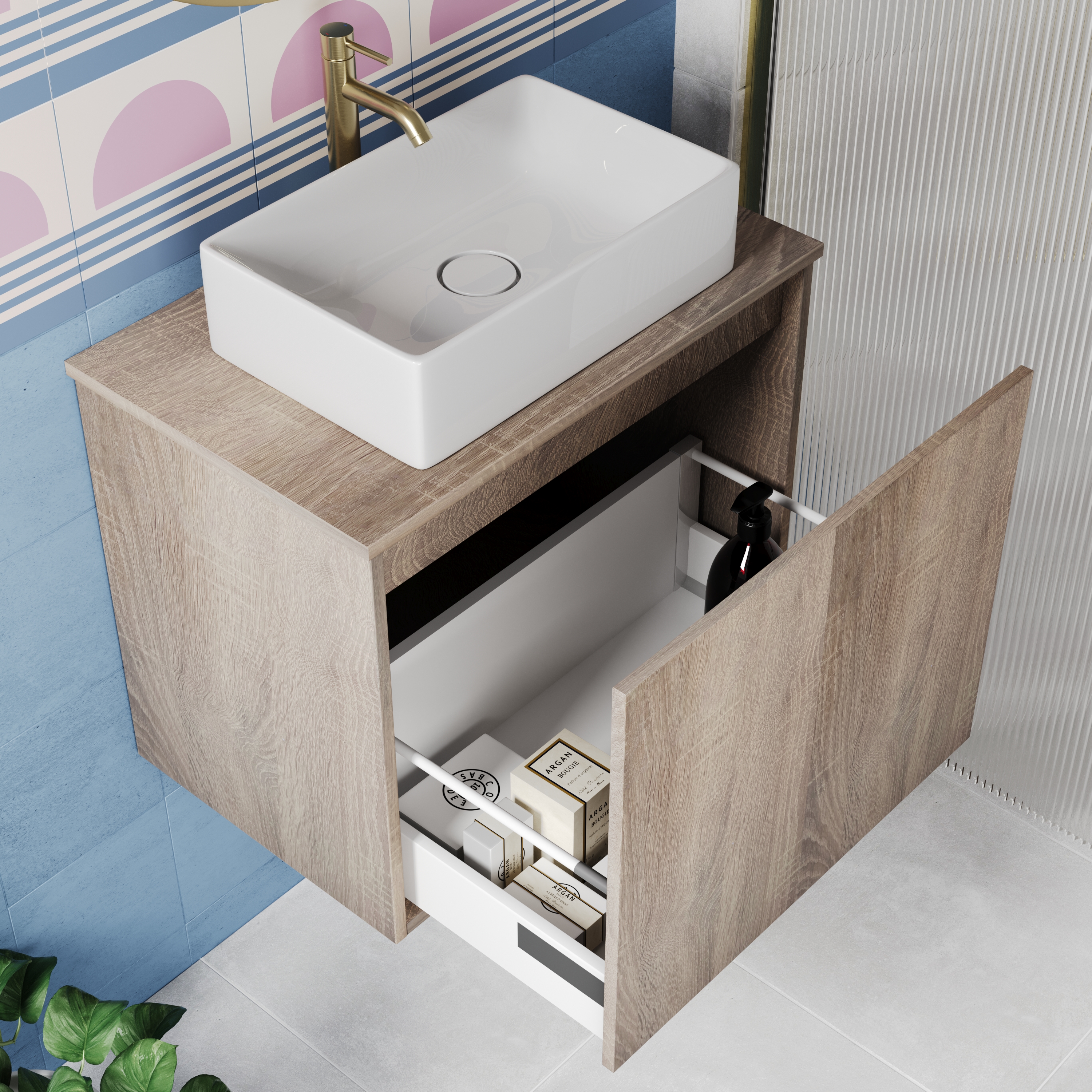 Billy 600mm Wall Hung Vanity Unit & Countertop