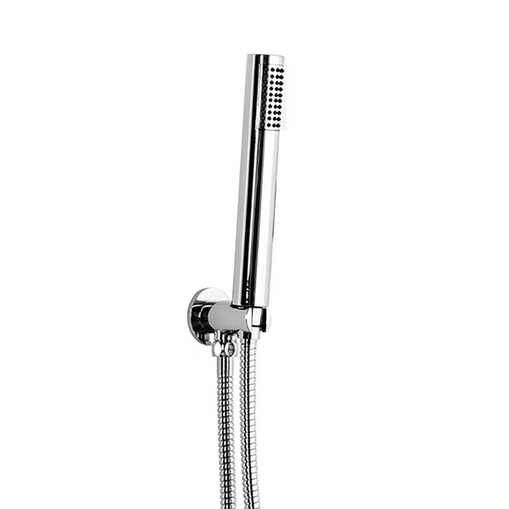 Vellamo Round Shower Handset, Wall Bracket & Hose