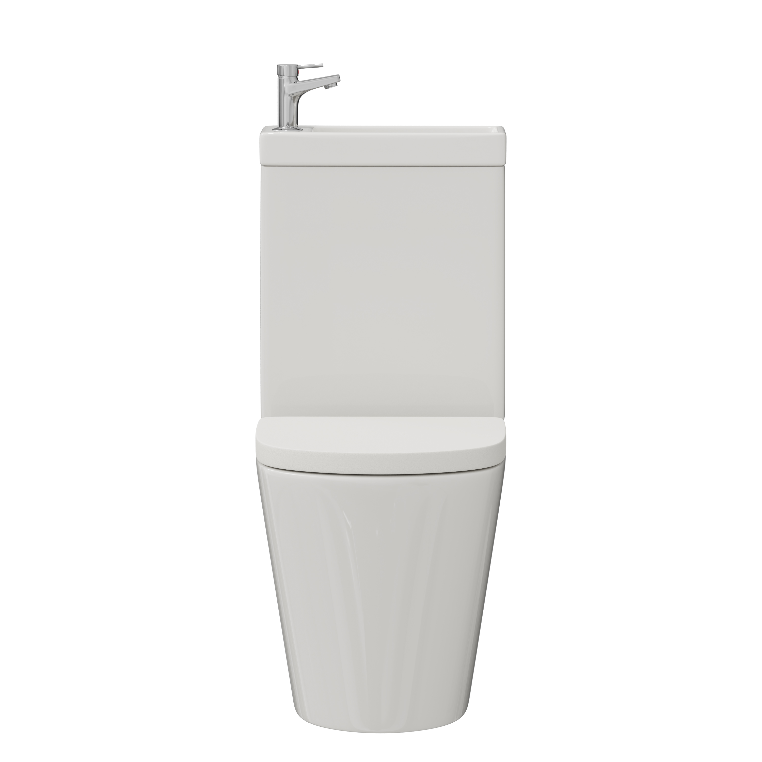 Harbour Clarity 2 in 1 Wash Basin & Close Coupled Closed Back Toilet with Soft Close Seat & Basin Tap