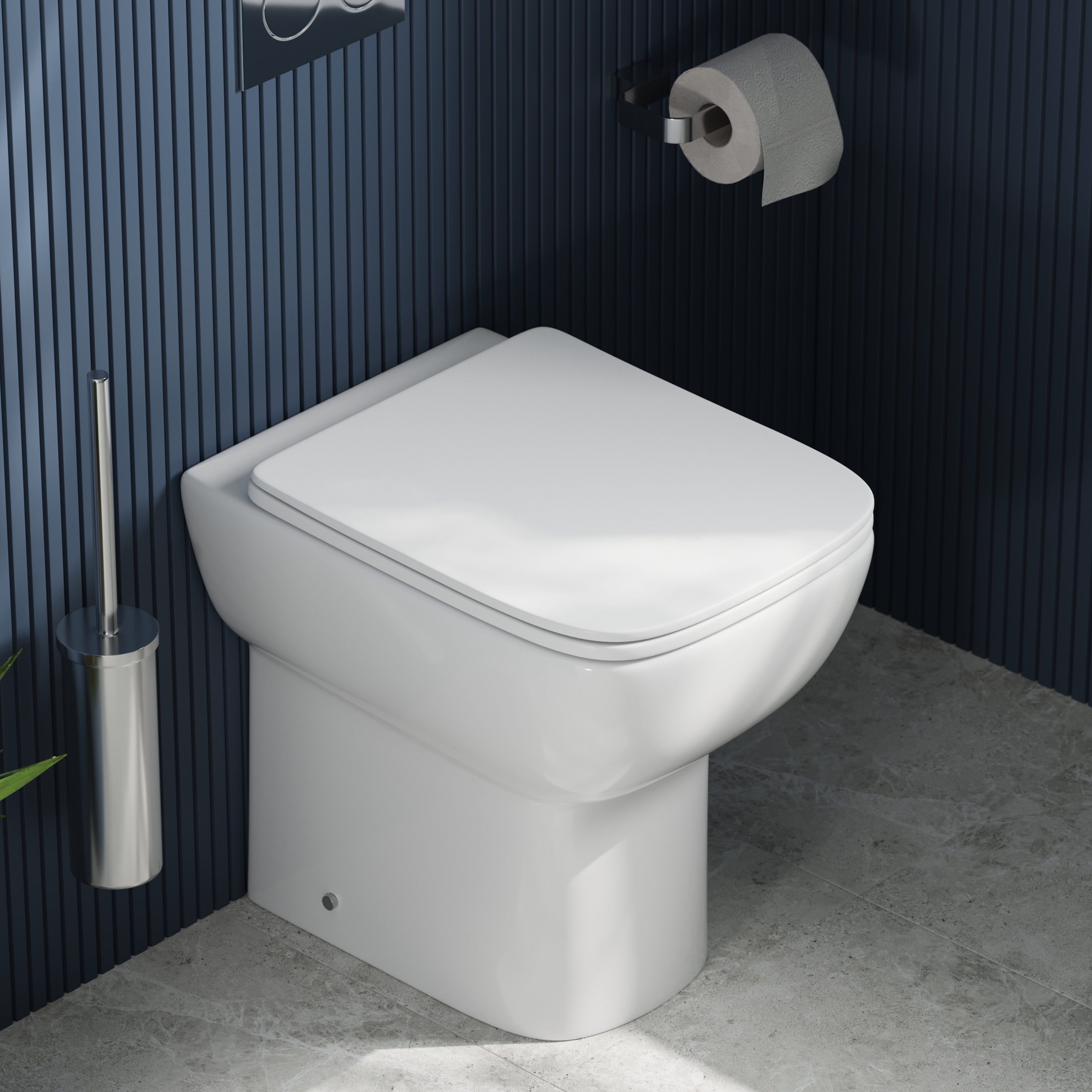 Harbour Icon Rimless Back to Wall Comfort Height Toilet & Soft Close Seat