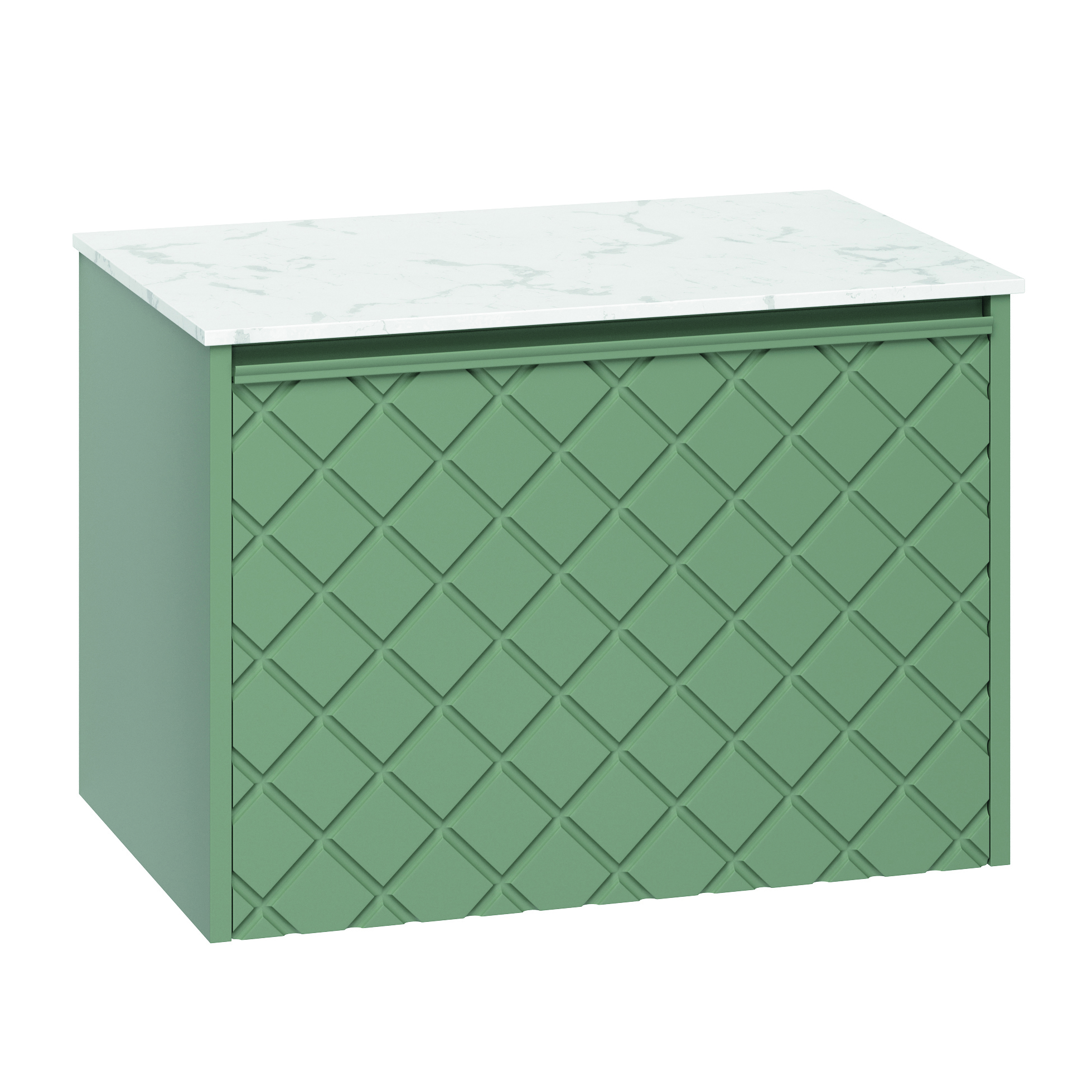 Crosswater Vergo 700mm Wall Hung Single Crosshatch Drawer Vanity Unit & Countertop Options