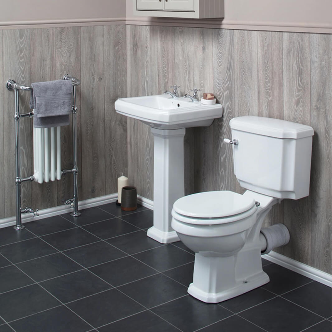 Butler & Rose Darcy 585mm 2 Tap Hole Basin & Full Pedestal