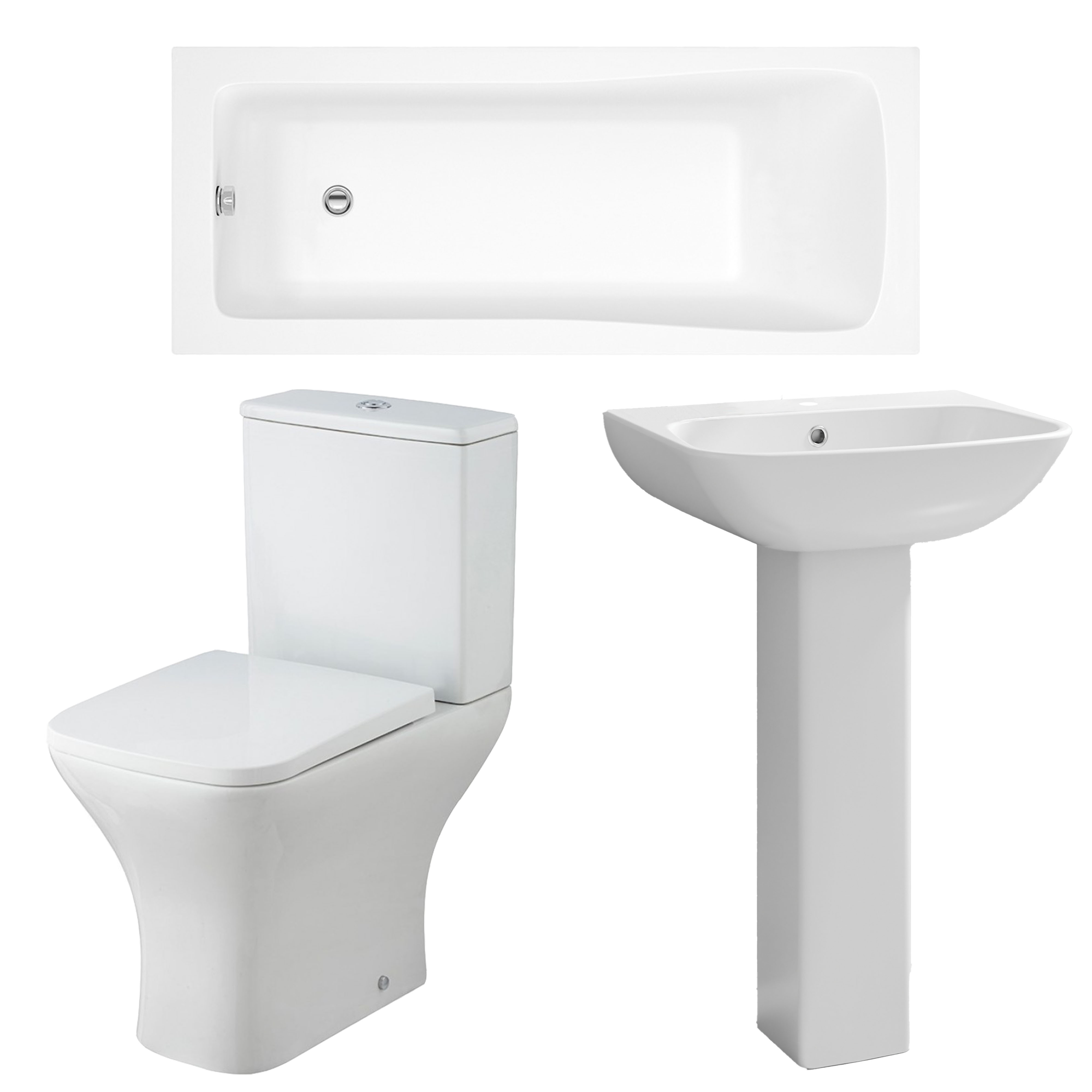 Emily Modern Bathroom Suite with Rimless Toilet 