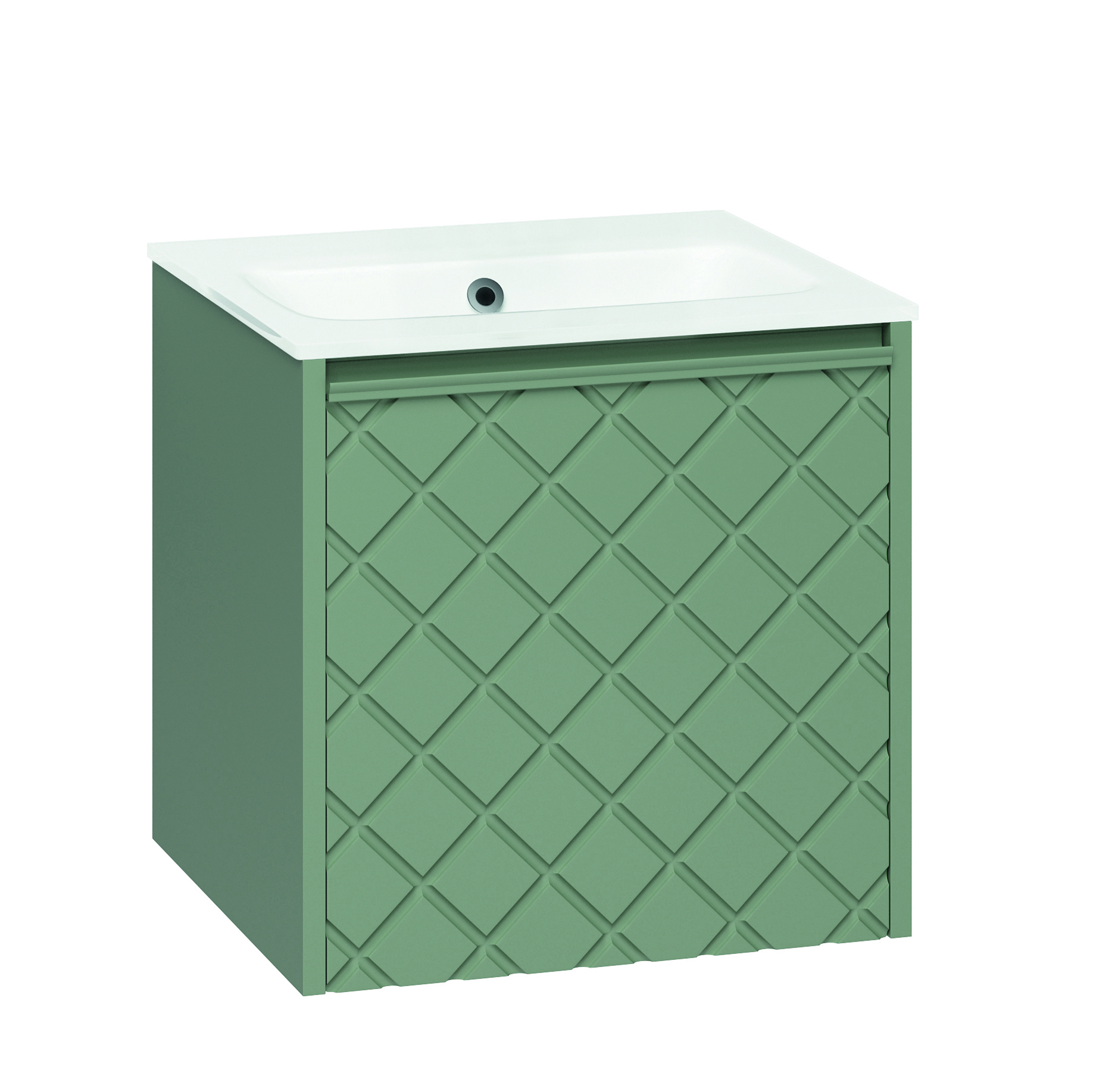 Crosswater Vergo 500mm Wall Hung Single Crosshatch Drawer Vanity Unit & Basin Options