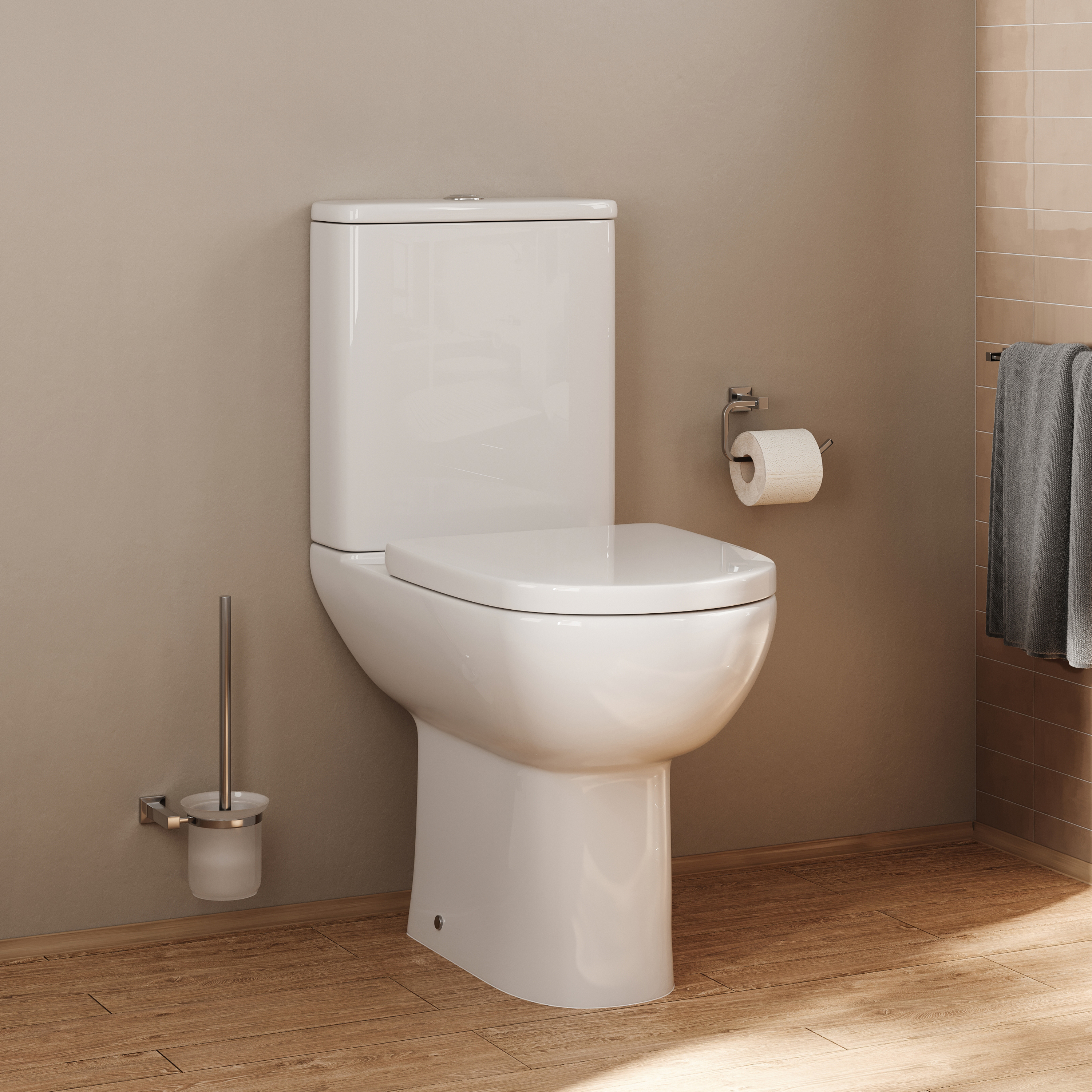 Anderson Rimless Comfort Height Close Coupled Toilet & Soft Close Seat