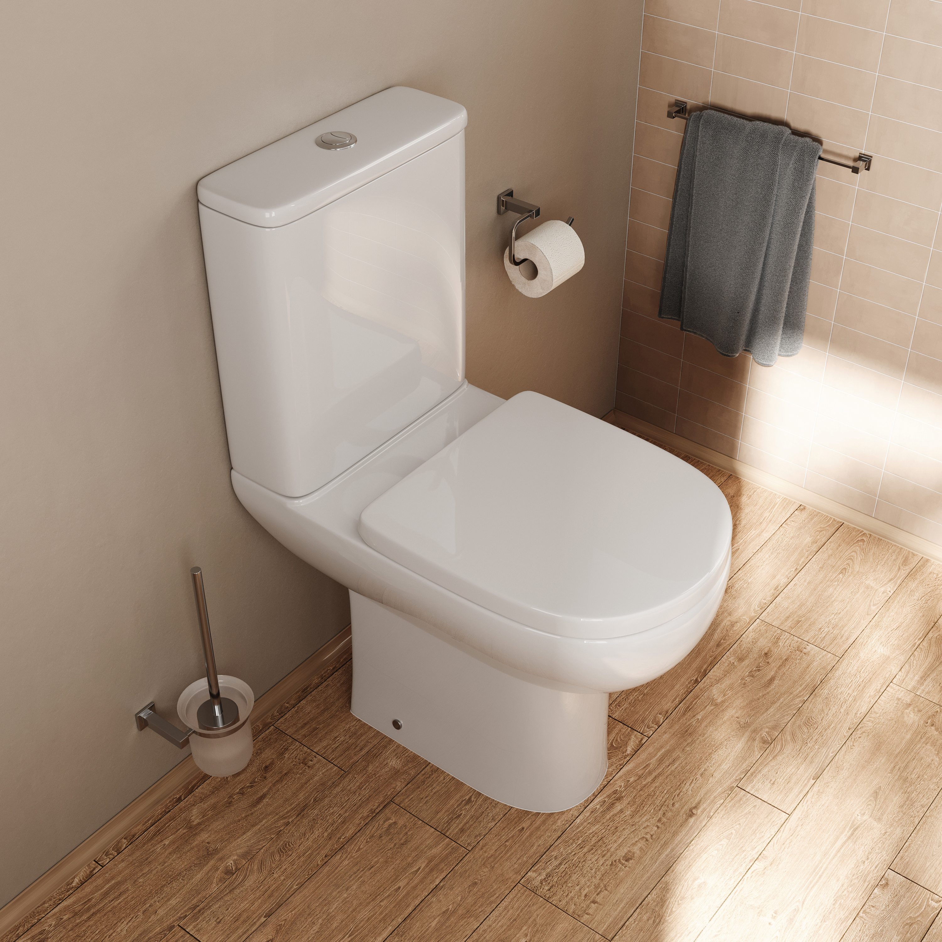 Anderson Rimless Comfort Height Close Coupled Toilet & Soft Close Seat