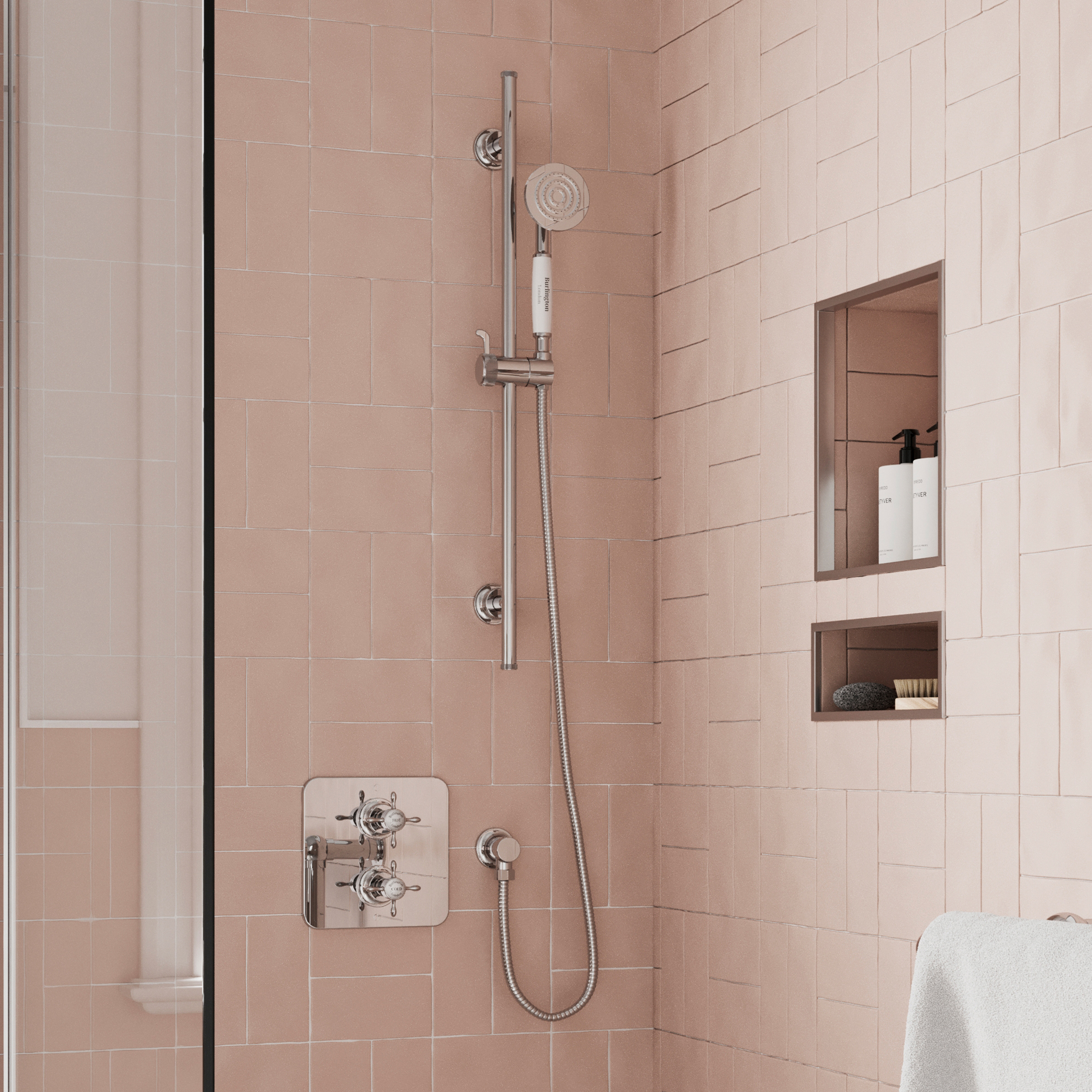 Burlington Guild Concealed Thermostatic Shower Valve & Slide Rail Kit