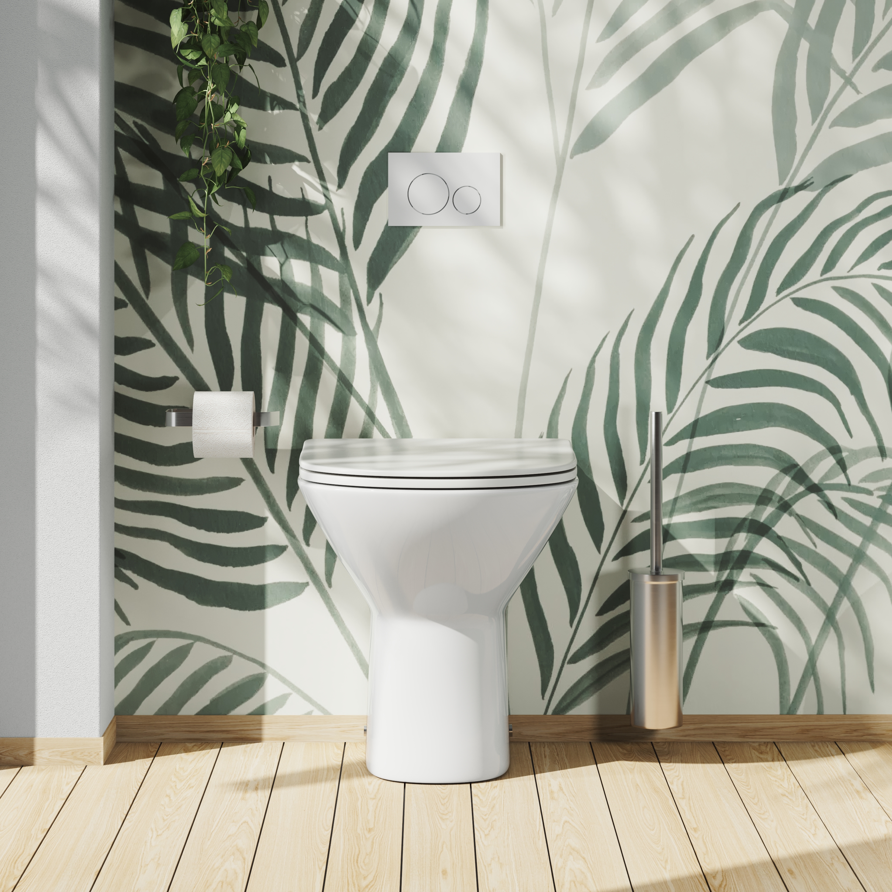 Harbour Identity Comfort Height Rimless Back to Wall Toilet & Soft Close Seat