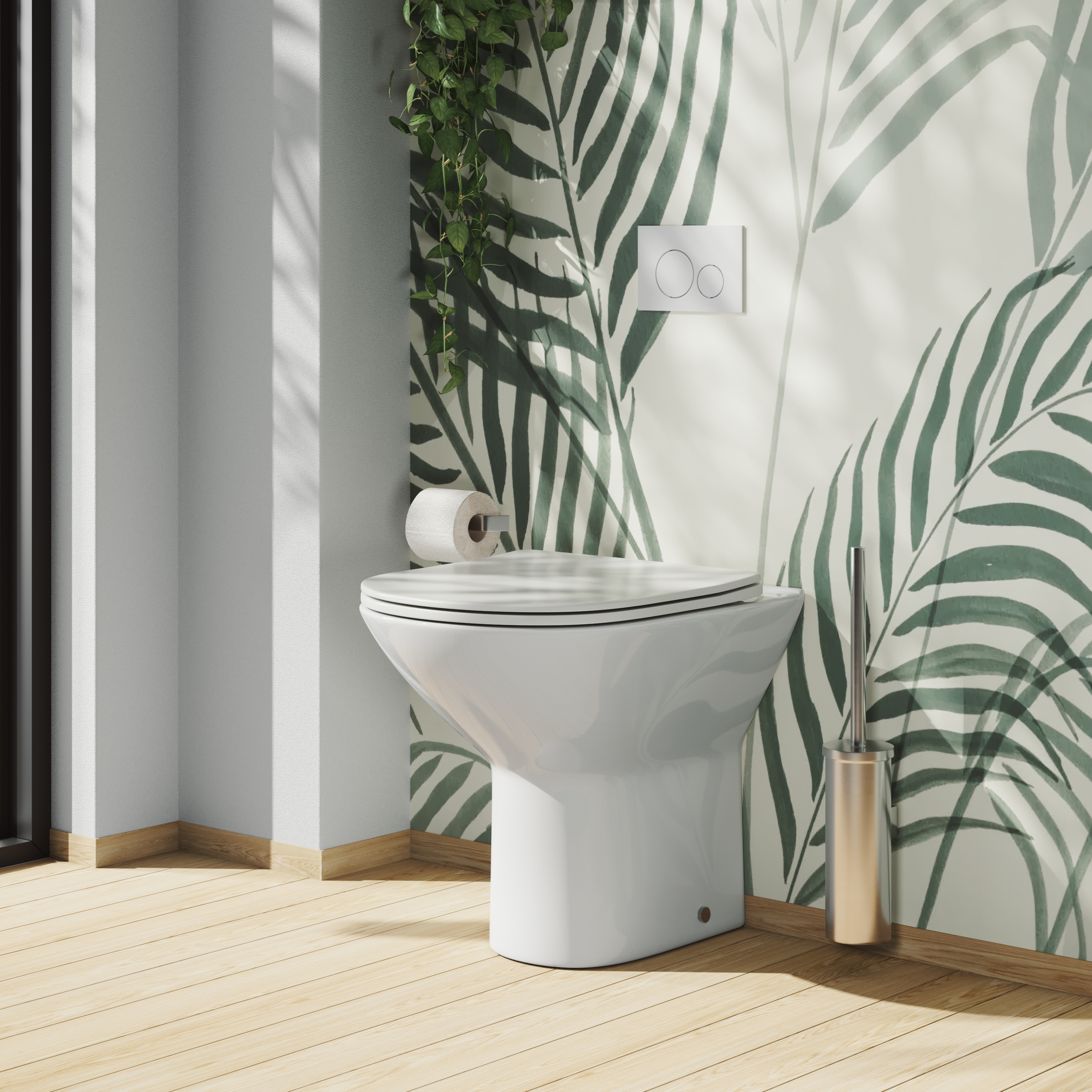 Harbour Identity Comfort Height Rimless Back to Wall Toilet & Soft Close Seat