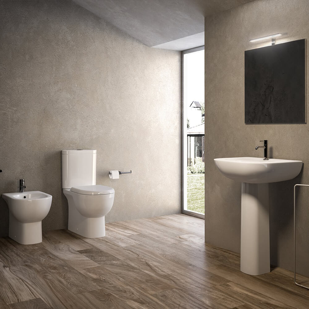 RAK Tonique Close Coupled Fully Back to Wall Toilet & Soft Close Seat