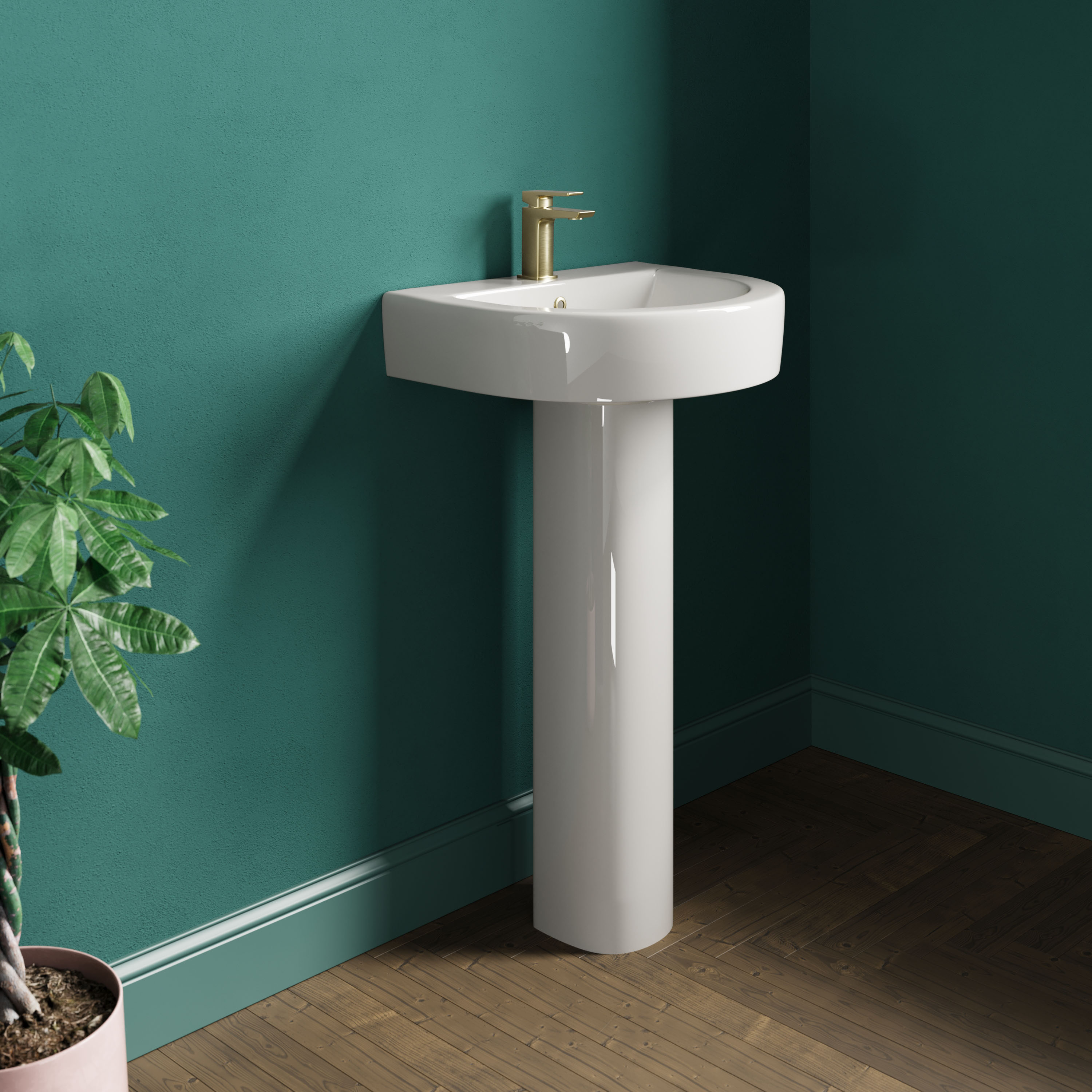 Lorraine 500mm Basin & Full Pedestal