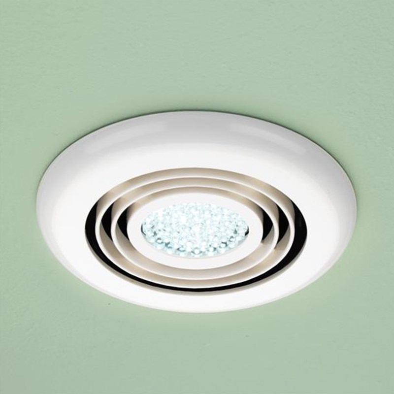 hib. Cyclone LED Illuminated Inline Wetroom Ventilation System - White
