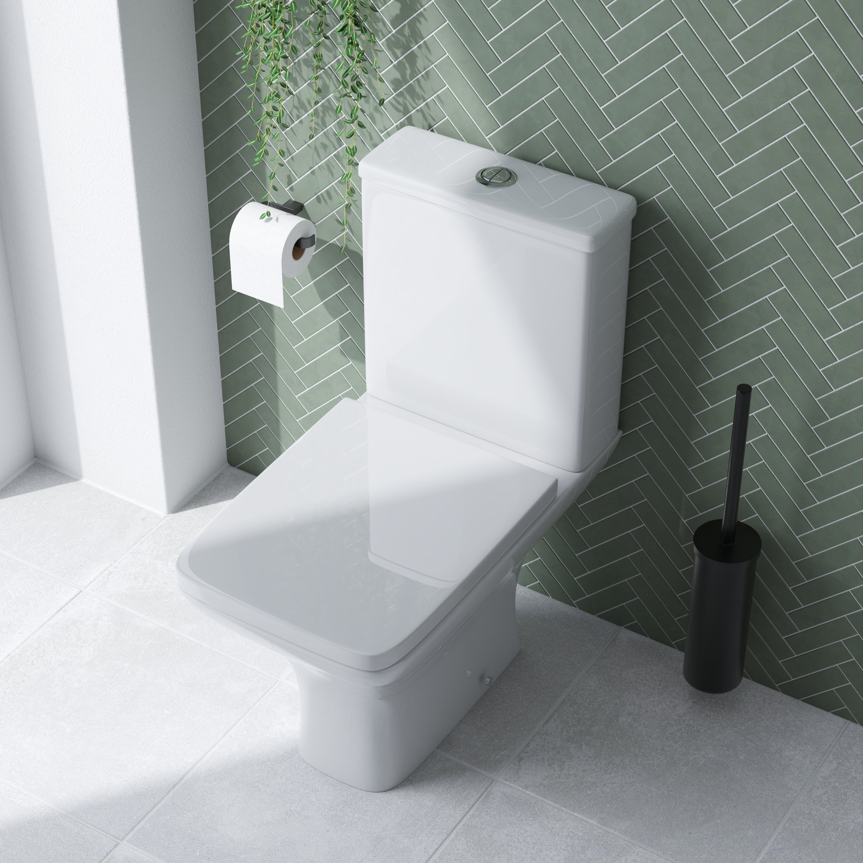 Emily Modern Bathroom Suite with Rimless Toilet & Front Bath Panel