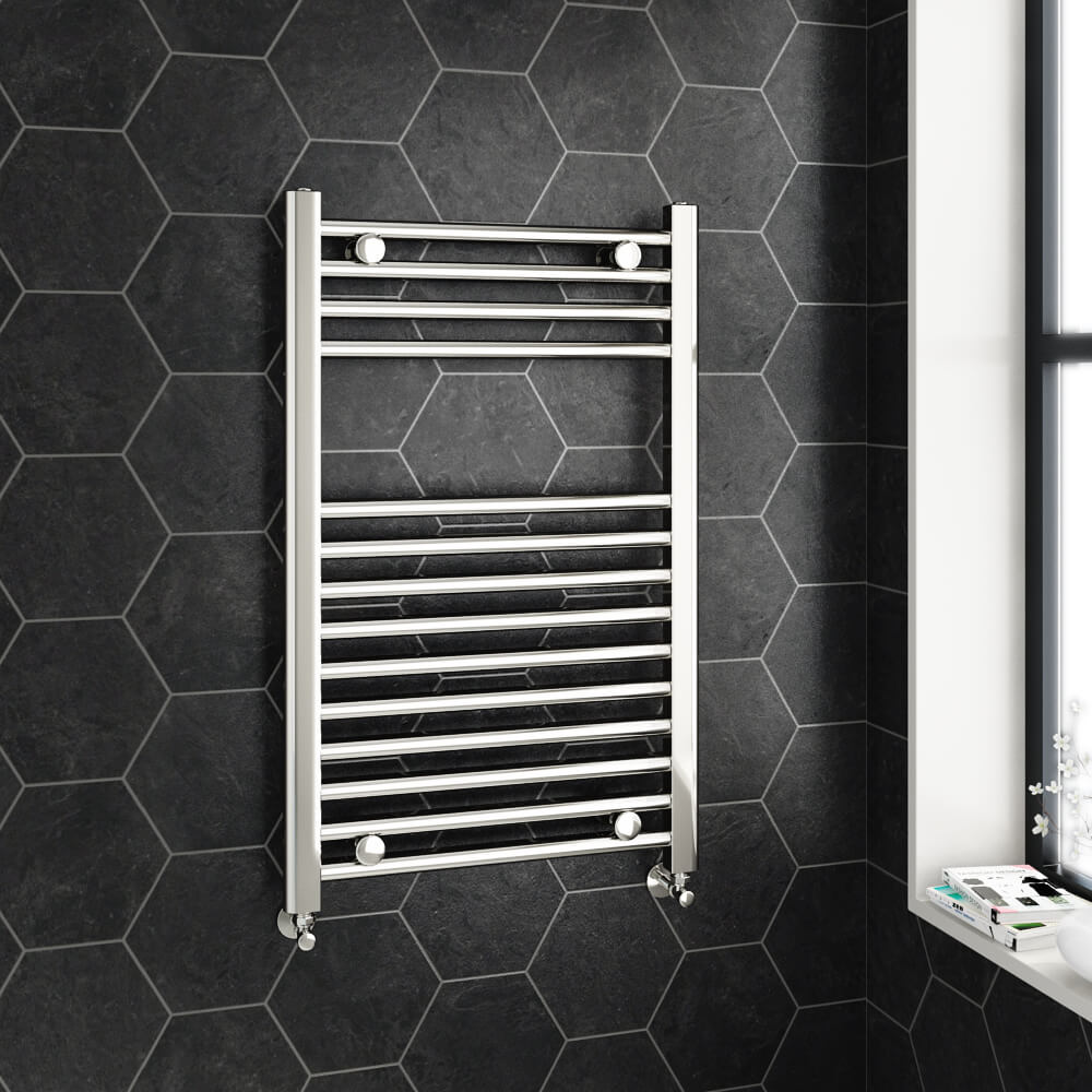 Brenton Chrome Straight Heated Towel 22mm Rail Radiator