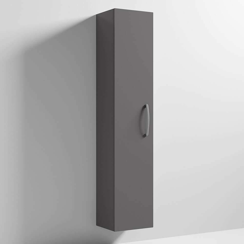 Emily Tall Single Door Storage Unit - Gloss Grey