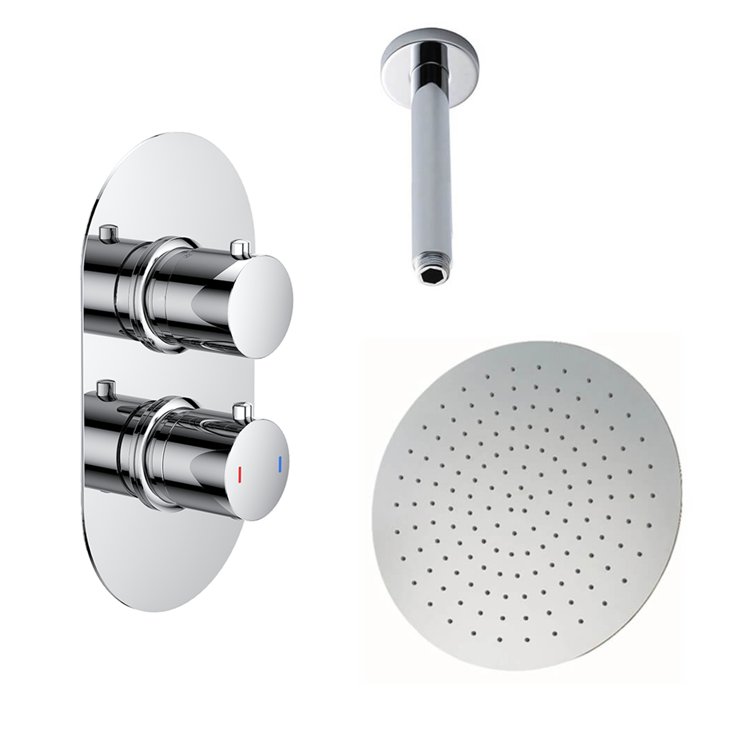 Melanie Concealed Shower Valve & Fixed Shower Head