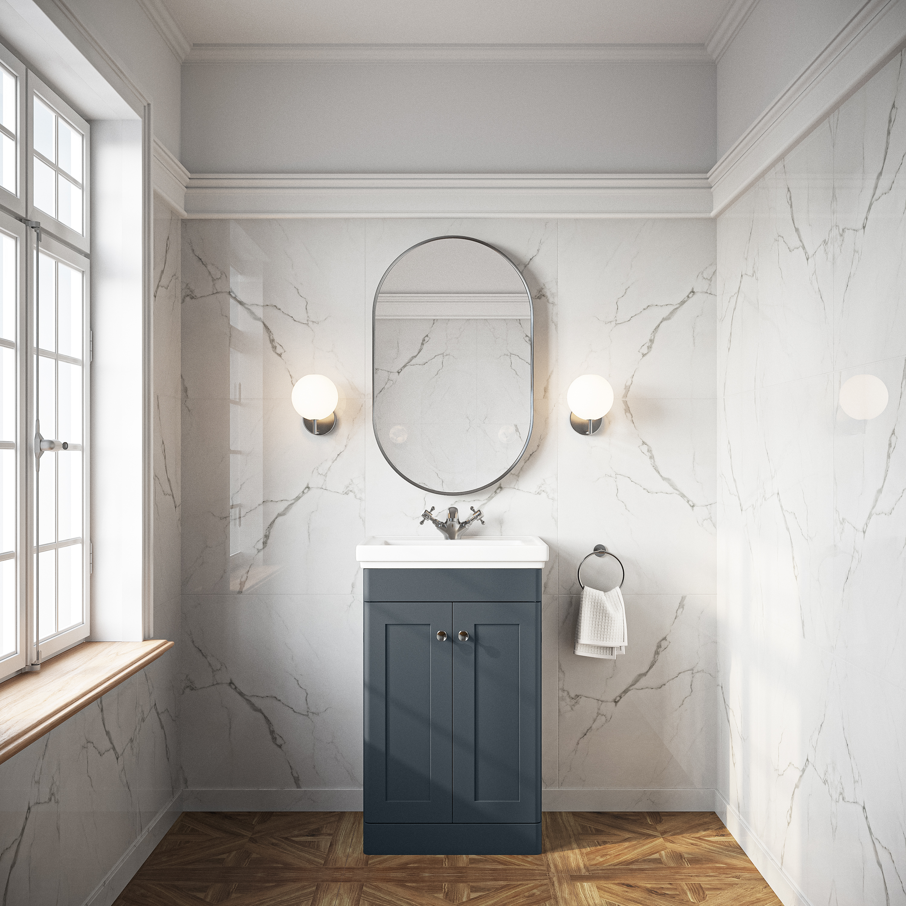 Butler & Rose Ophelia 500mm Floorstanding 2 Door Vanity Unit & Basin