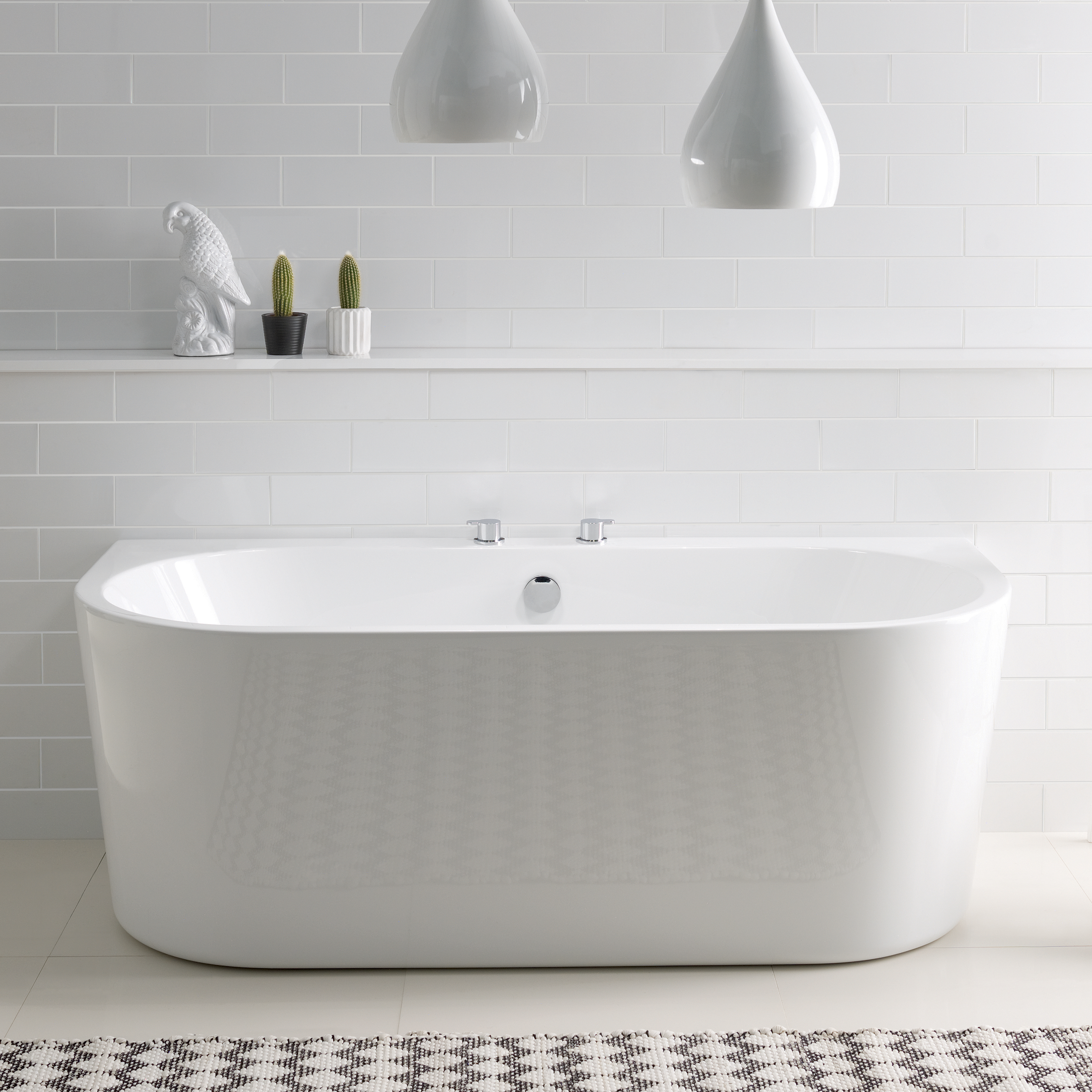 BC Designs Ancora Back to Wall Bath - 1640 x 760mm
