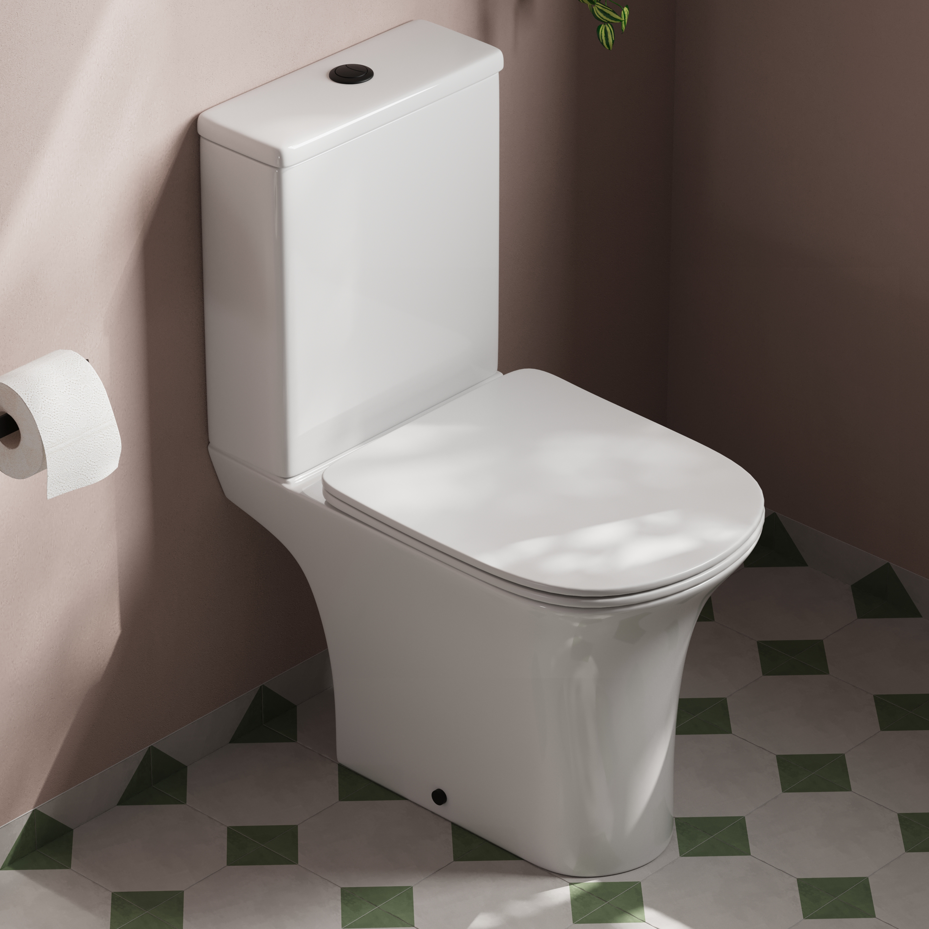 Lydia Rimless Close Coupled Toilet & Soft Close Seat