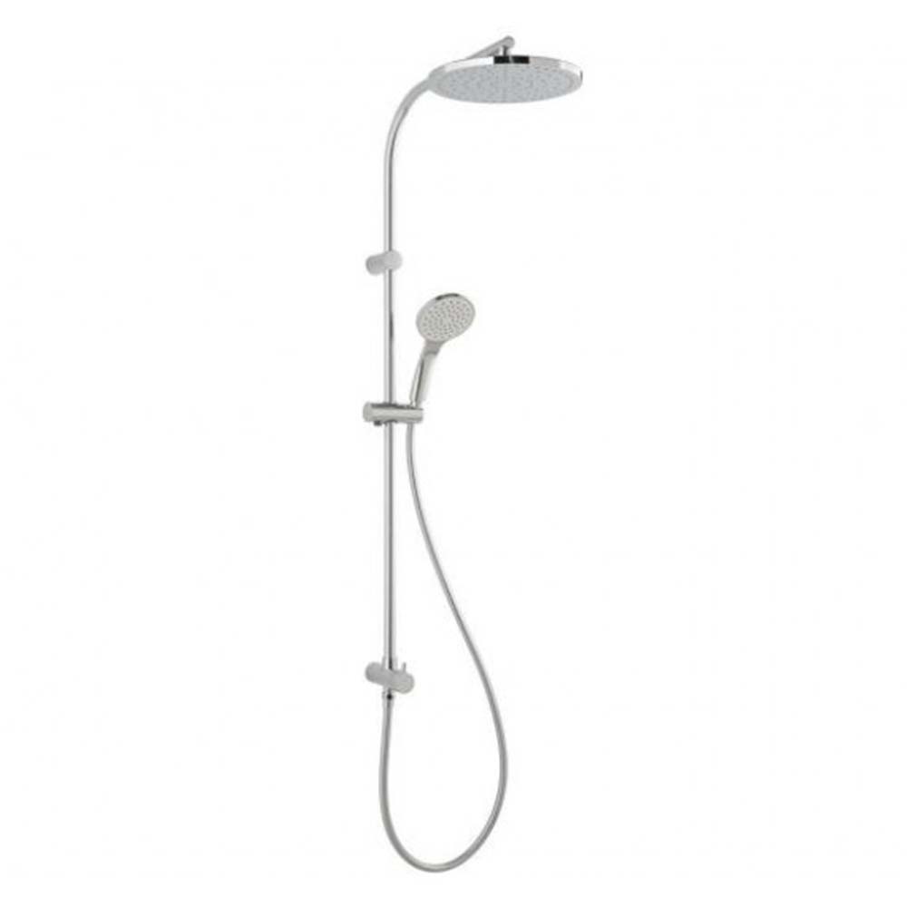 Vado Single Function Rigid Riser Kit, Fixed Shower Head & Shower Handset