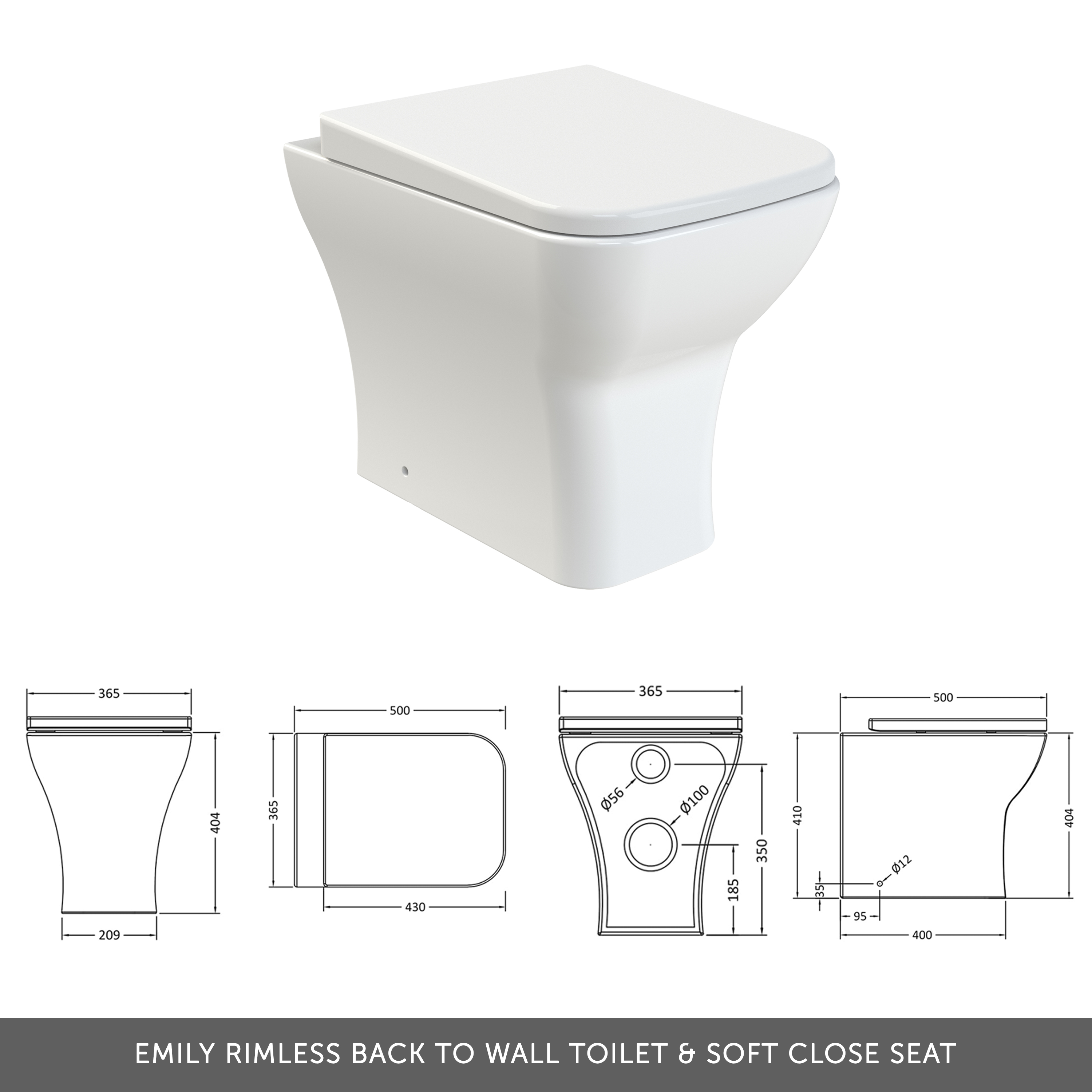 Erin 1000mm 2 Door Combination Basin & Toilet Unit