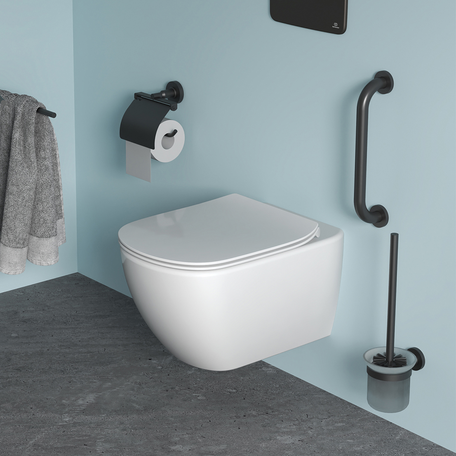 Ideal Standard Tesi Wafer Thin Soft Close Toilet Seat with Quick Release Hinges