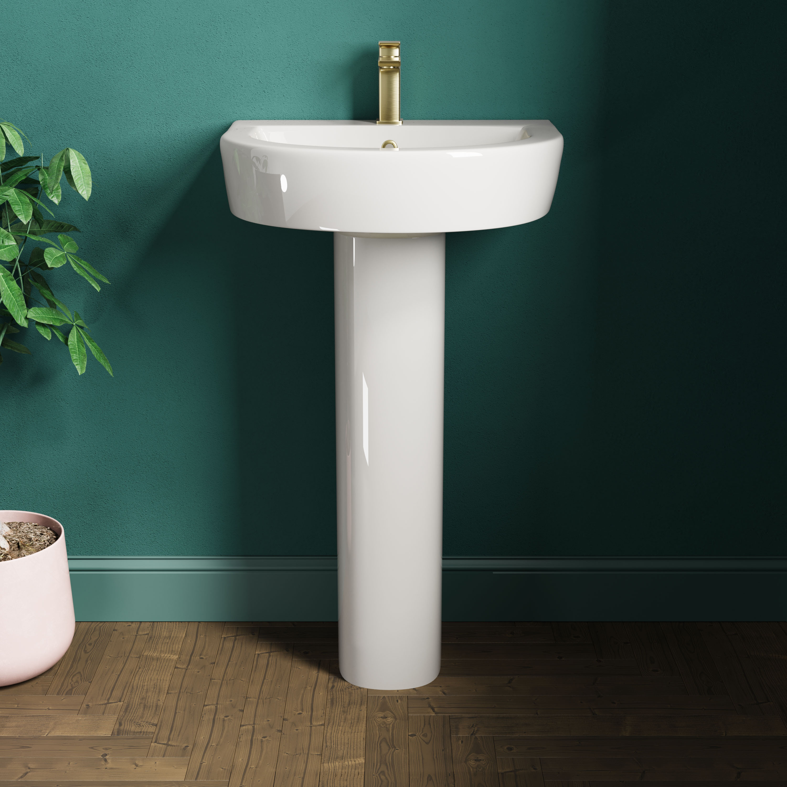 Lorraine 500mm Basin & Full Pedestal
