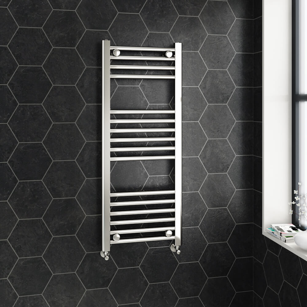 Brenton Chrome Straight Heated Towel 22mm Rail Radiator