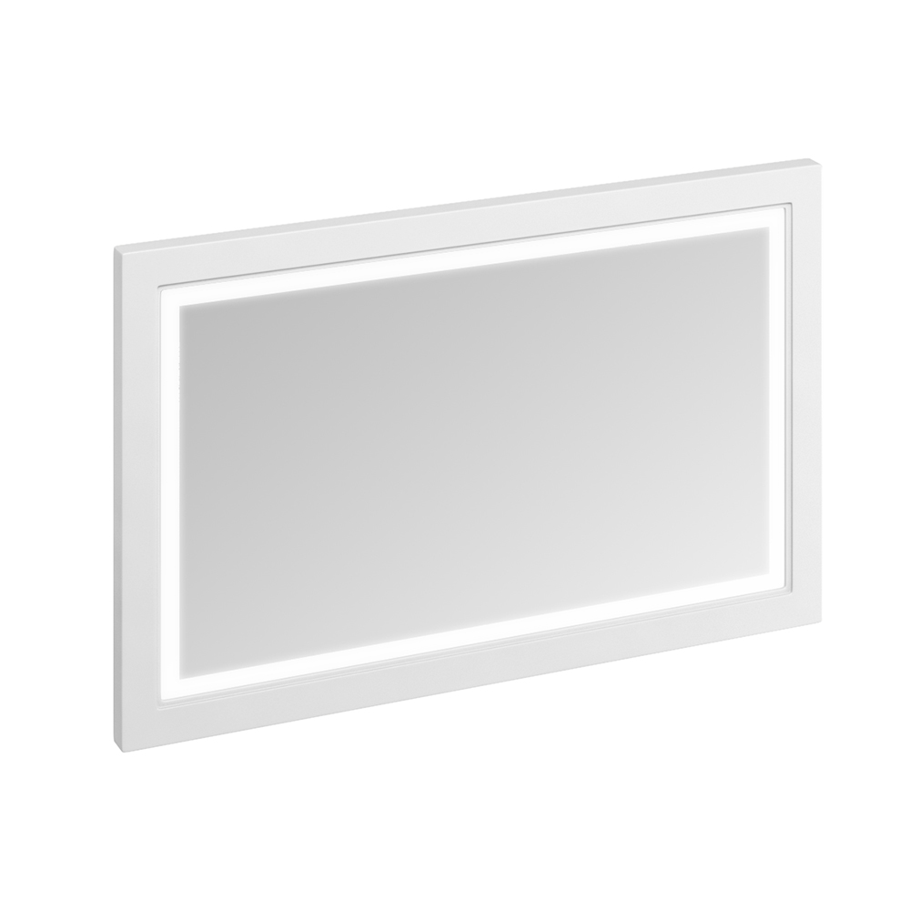 Burlington Wooden Framed 1200mm Mirror with LED Illumination - Matt White
