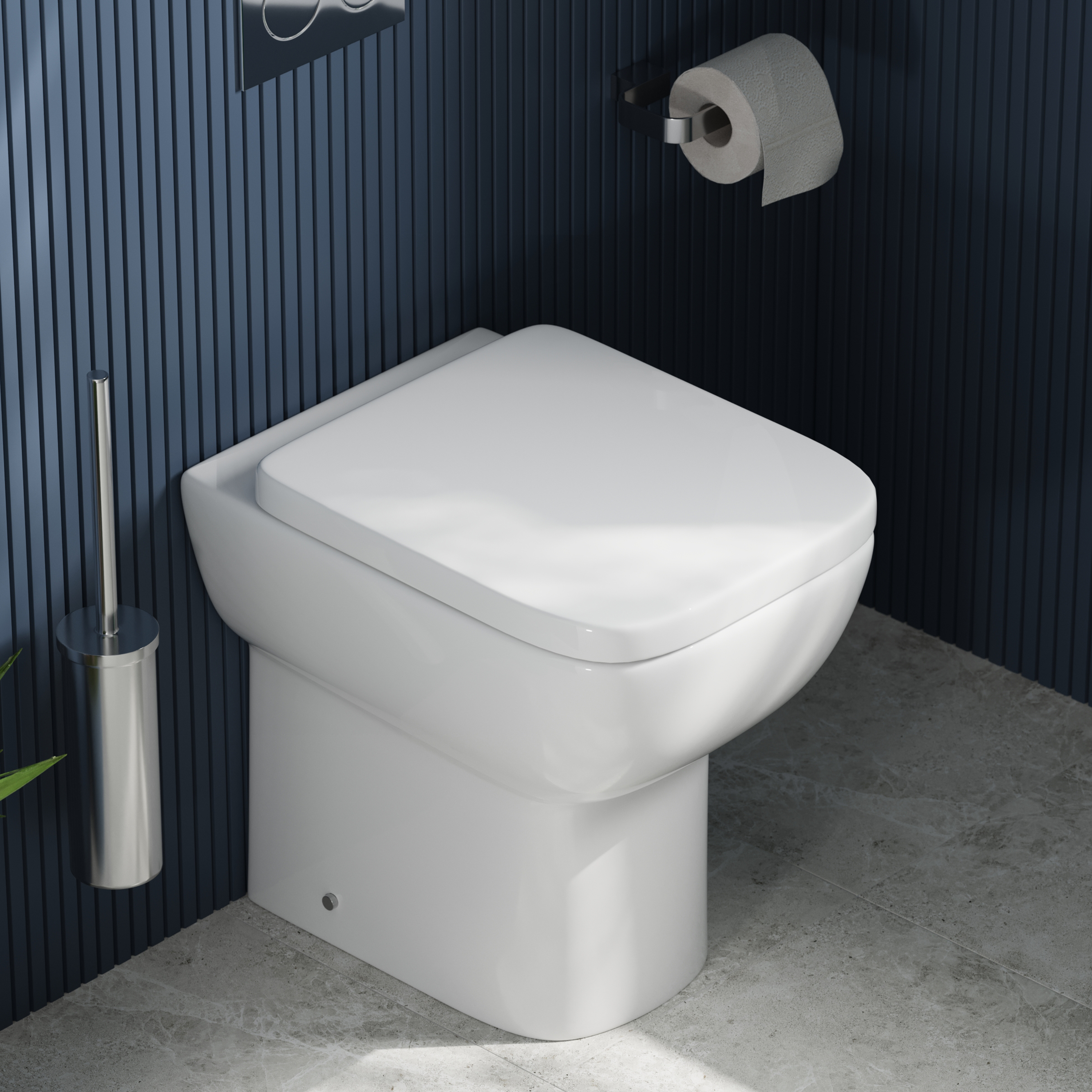 Harbour Icon Rimless Back to Wall Comfort Height Toilet & Soft Close Seat
