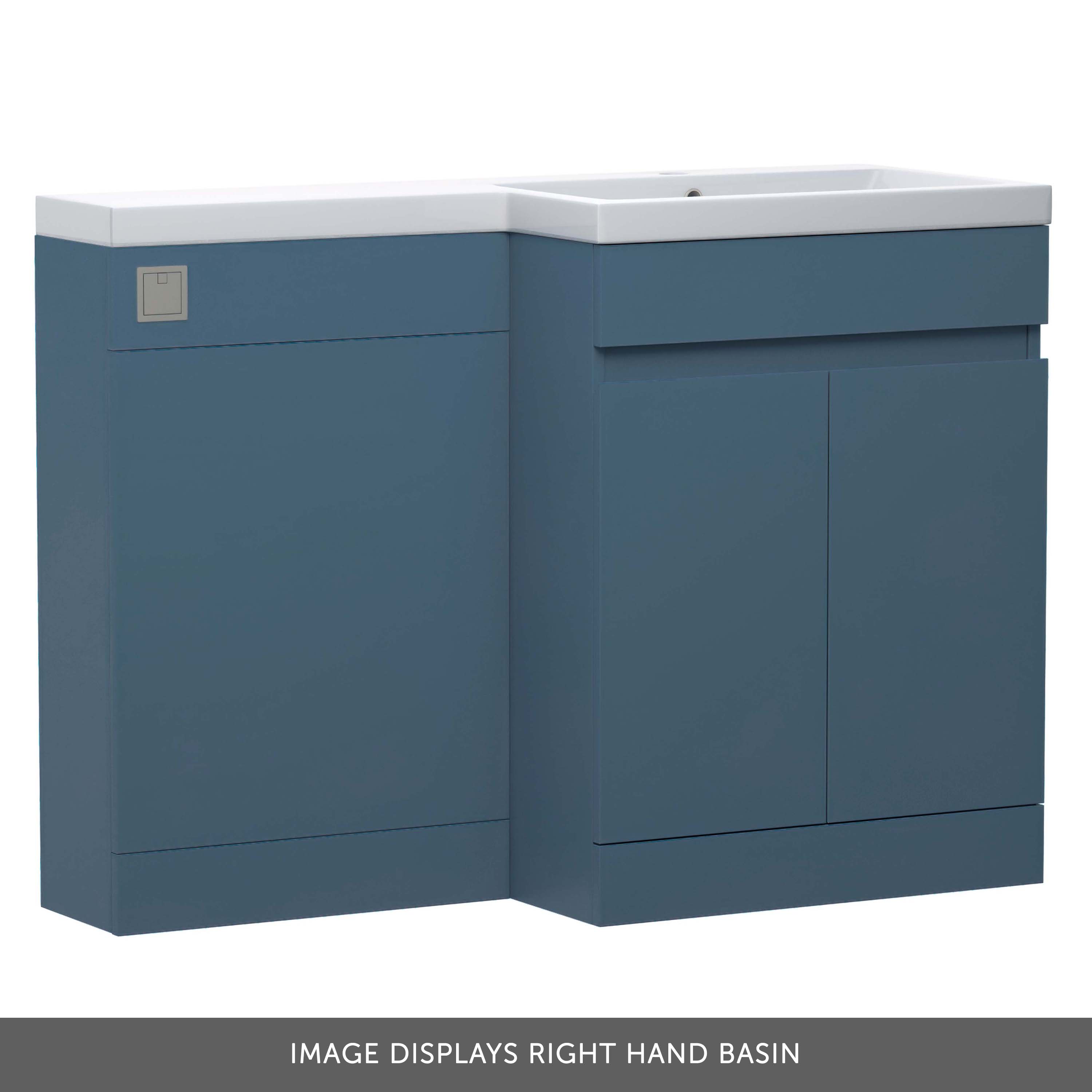 Dylan 1100mm Combination Basin & Toilet Unit - Matt Blue