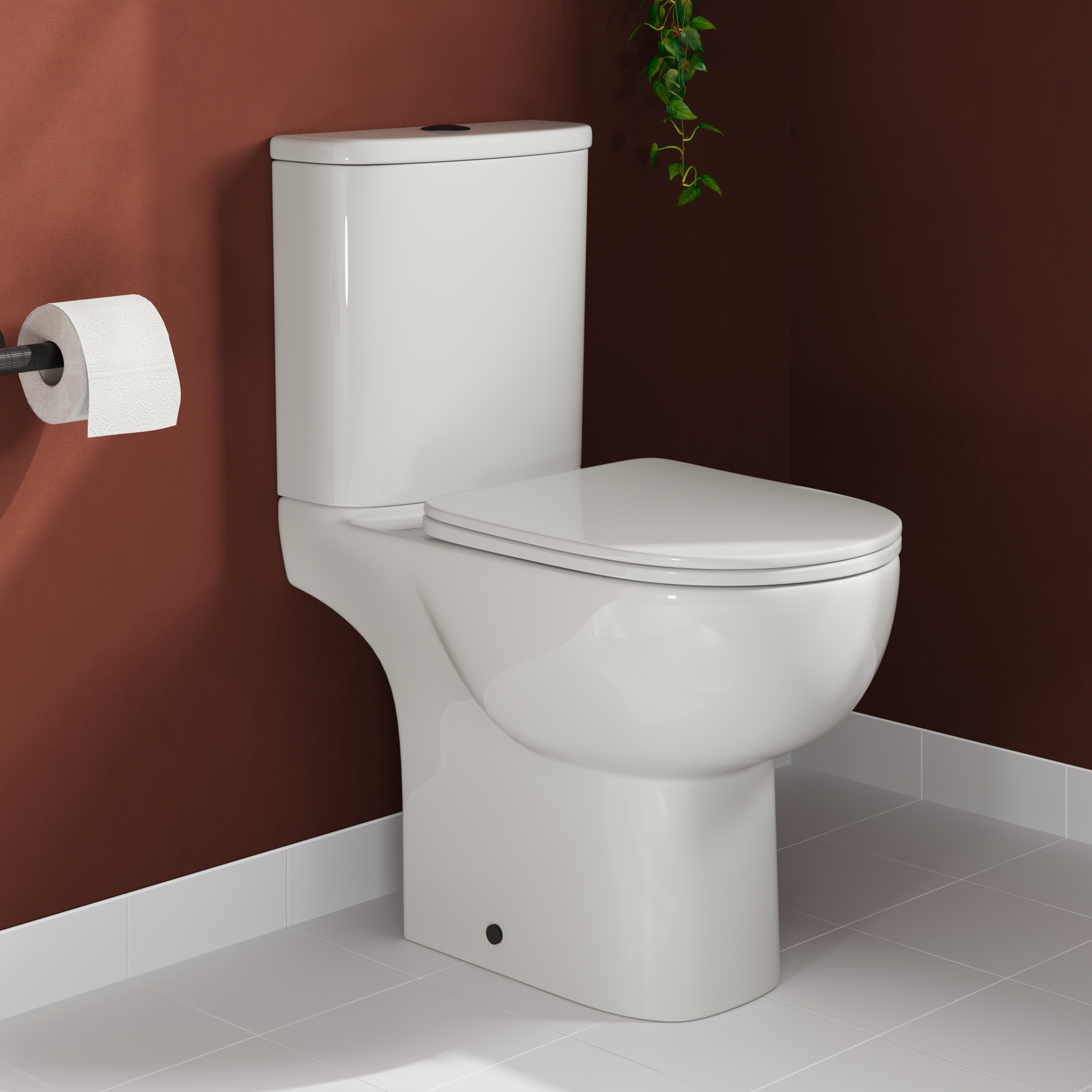 Harbour Serenity Rimless Close Coupled Toilet with Soft Close Seat